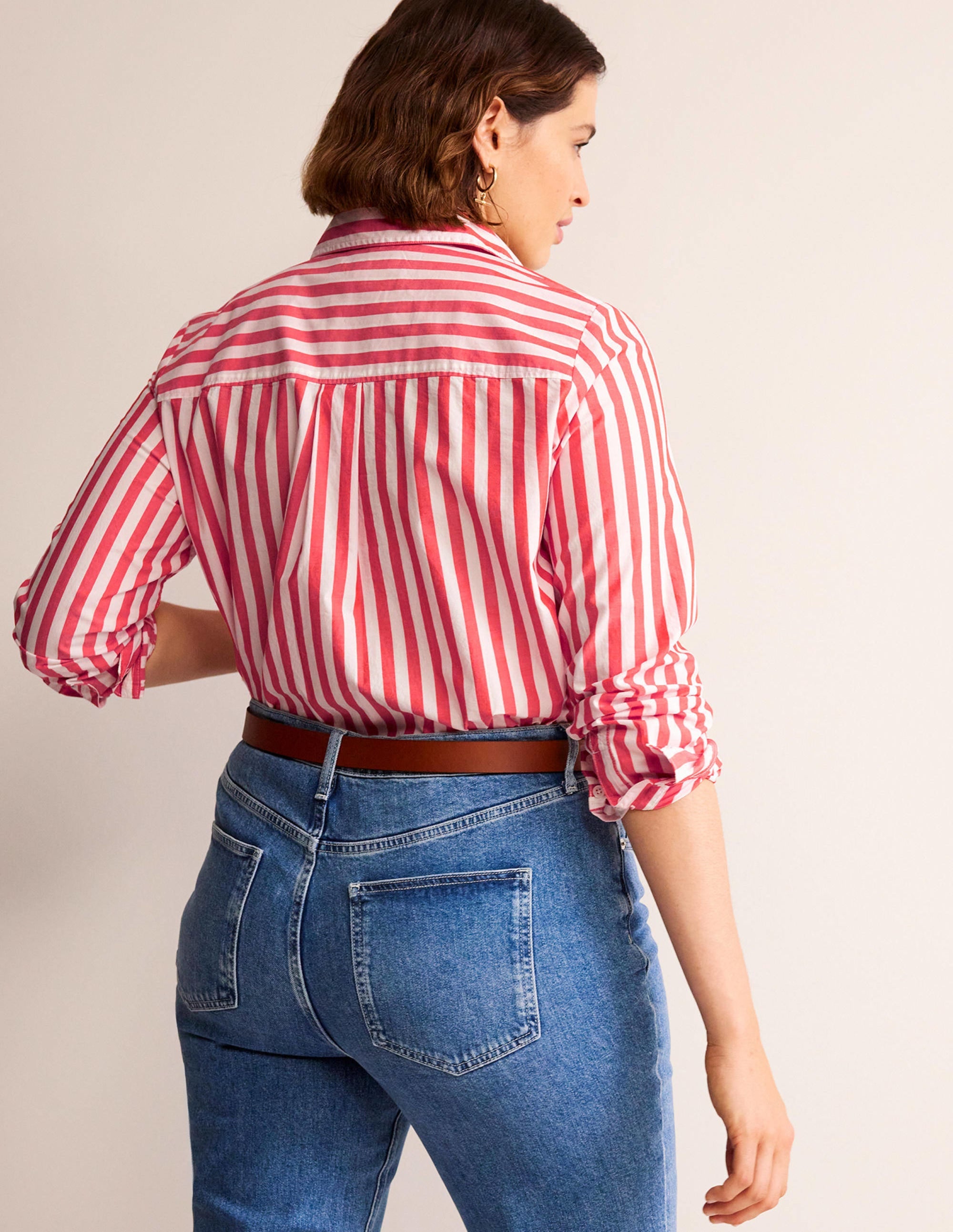  Sienna Cotton Shirt-Bright Red Stripe、mySite、ashleygrahame