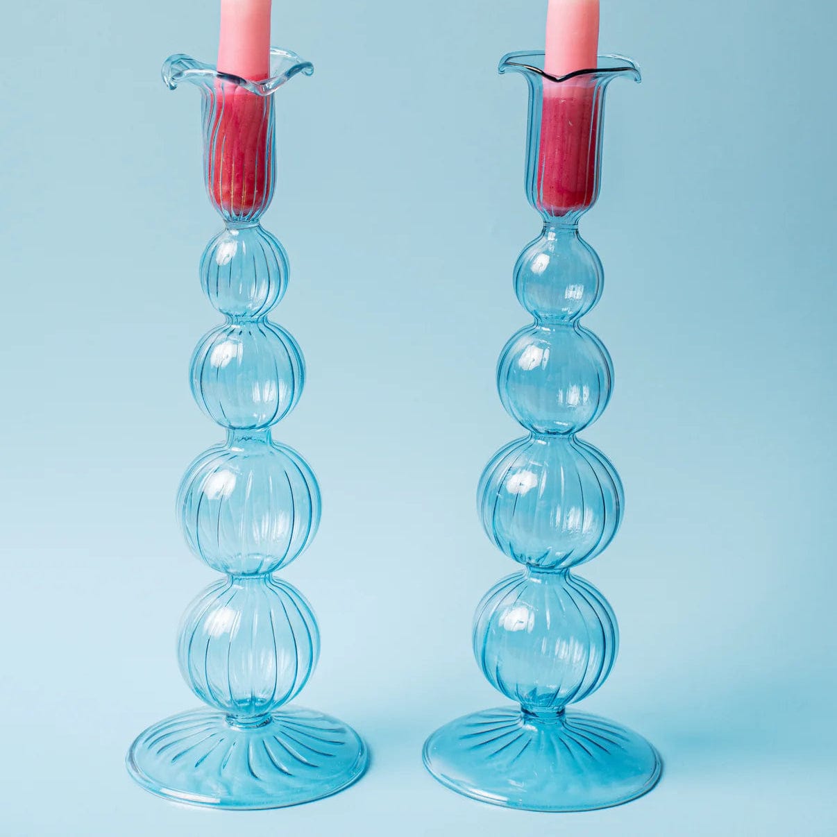 Venetian Blue Shabbat Candlesticks、mySite、topwebapps