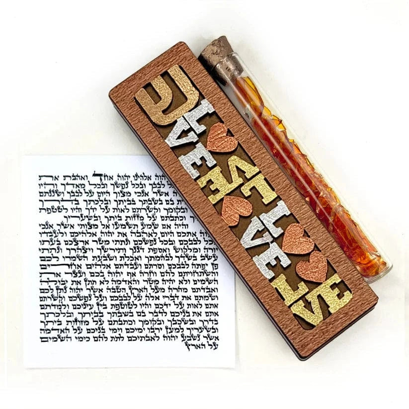 Love Smash Glass Mezuzah by Glenn Grubard - (Black or Bronze)、mySite、topwebapps