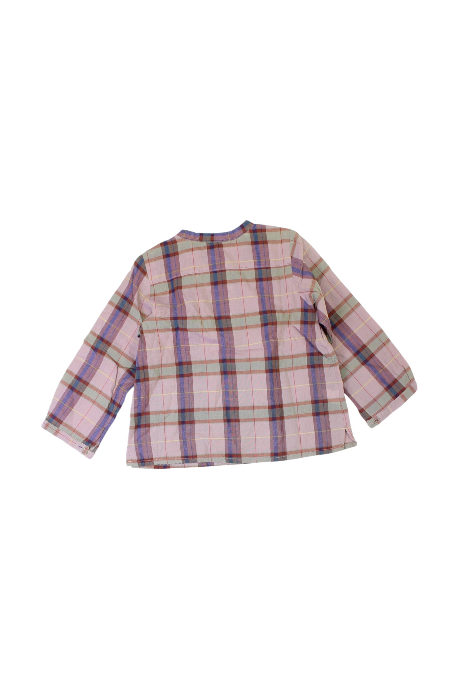 Bonpoint Plaid Button-Down Shirt 12-18M、mySite、g9winljtr