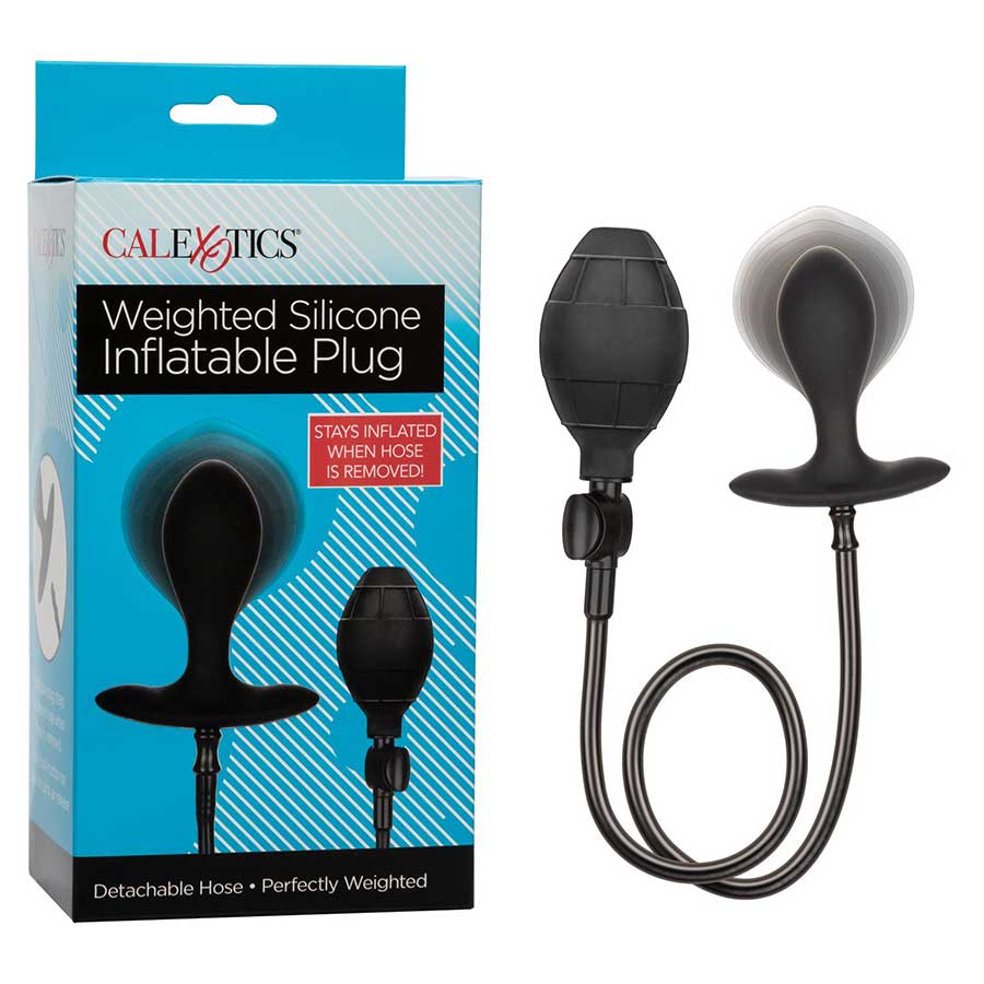 Weighted Black Silicone Inflatable Anal Plug by Cal Exotics、mySite、bottomscart