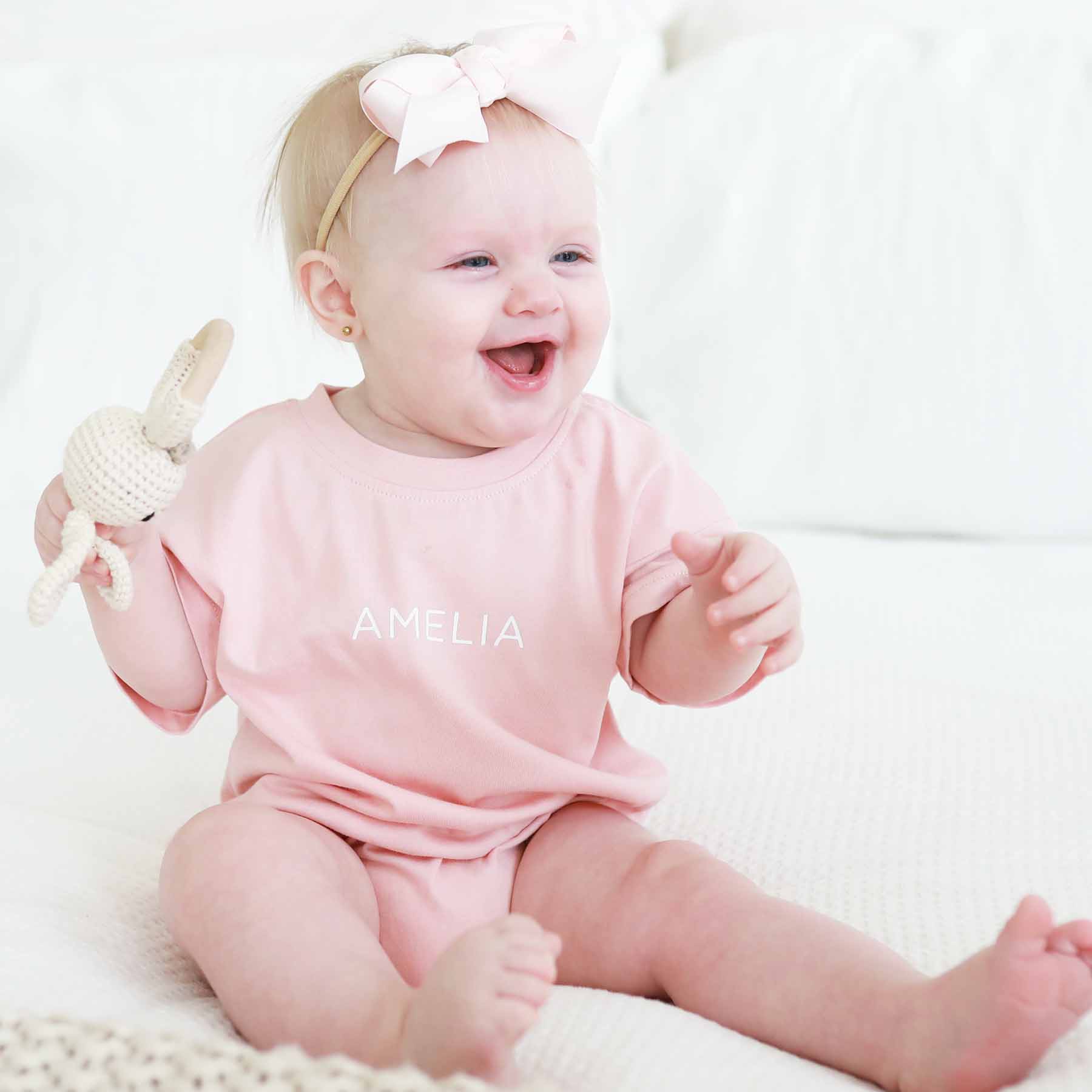  Personalized Short Sleeve Bubble Romper | Sweet & Sassy、mySite、layawaytickets