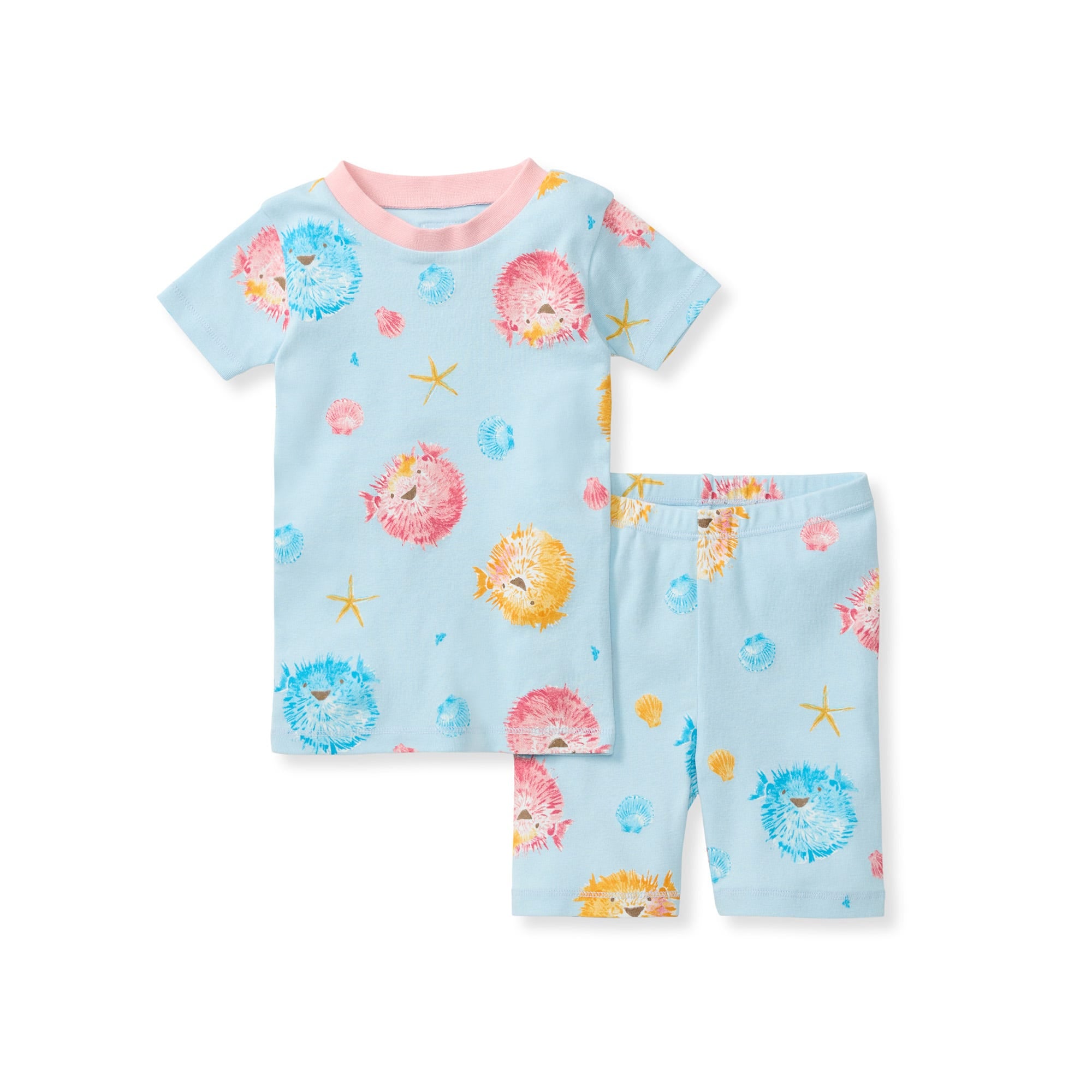  Puffer Fish Organic Cotton Two-Piece Pajamas、mySite、layawaytickets