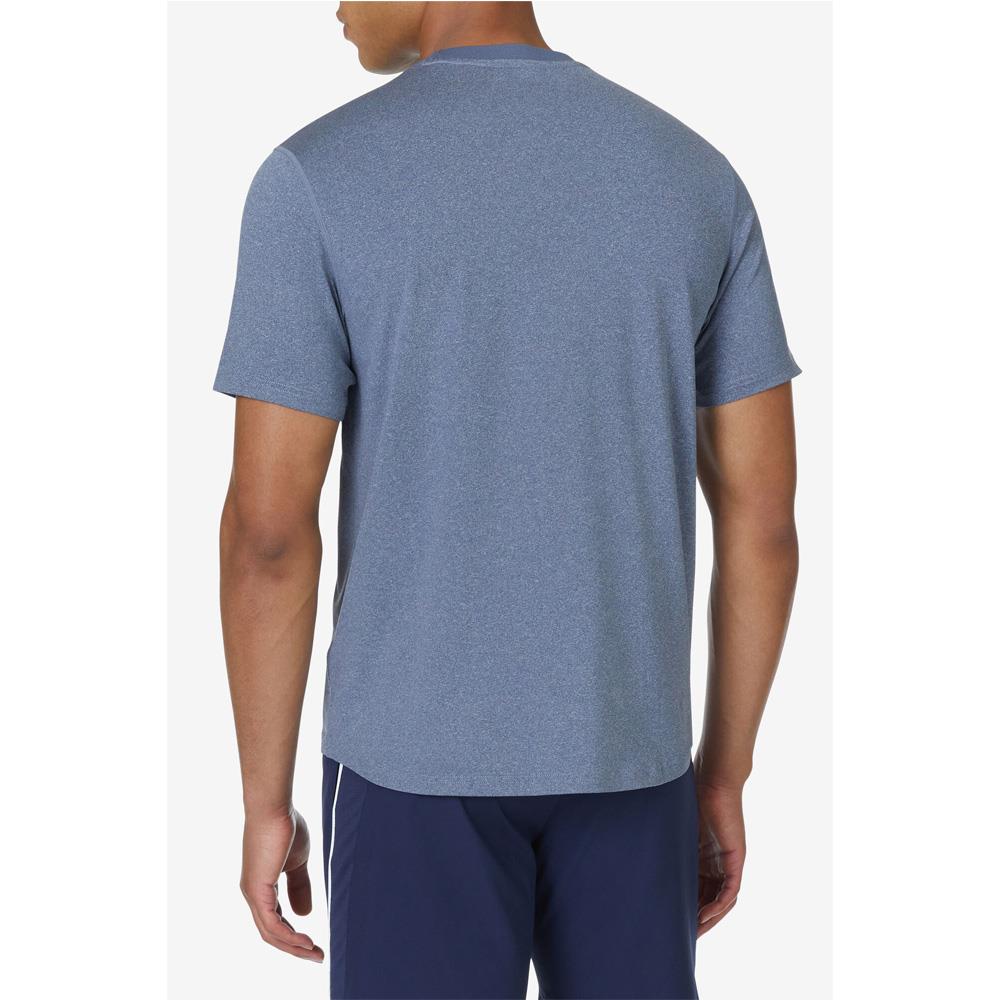 Fila Men's Essentials Short Sleeve Tennis Crew - Fila Navy Heather、mySite、neckold