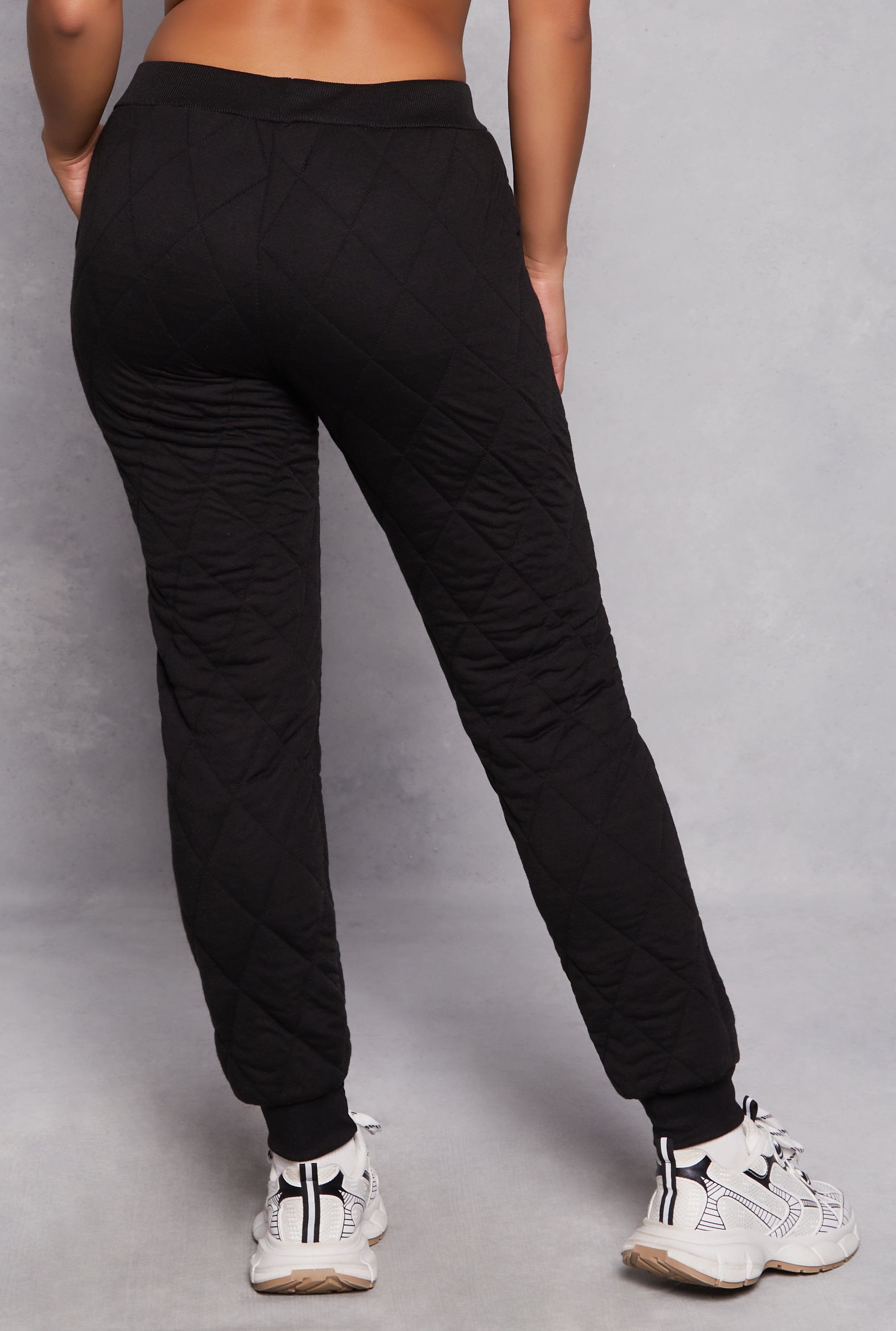 Quilted Toggle Drawstring Joggers、mySite、camillekostekn