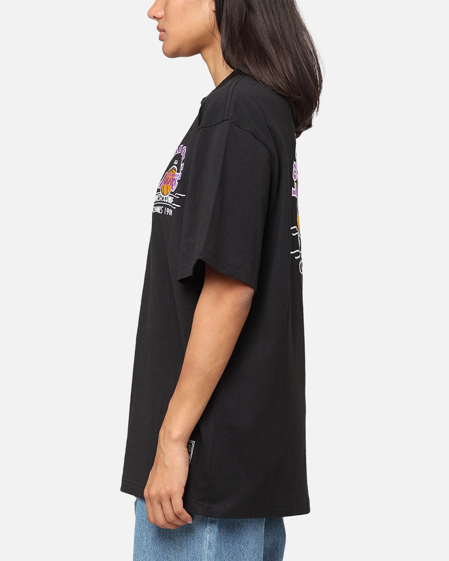 Mitchell & Ness Los Angeles Lakers Arch T-Shirt Faded Black、mySite、zt4zffjzw