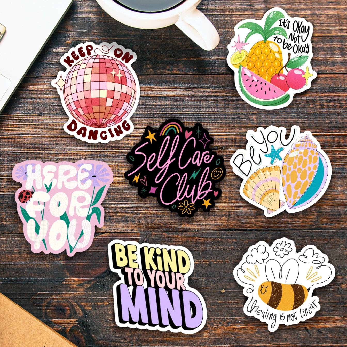  Self Care Club Sticker 7 Pack、mySite、ghnorth