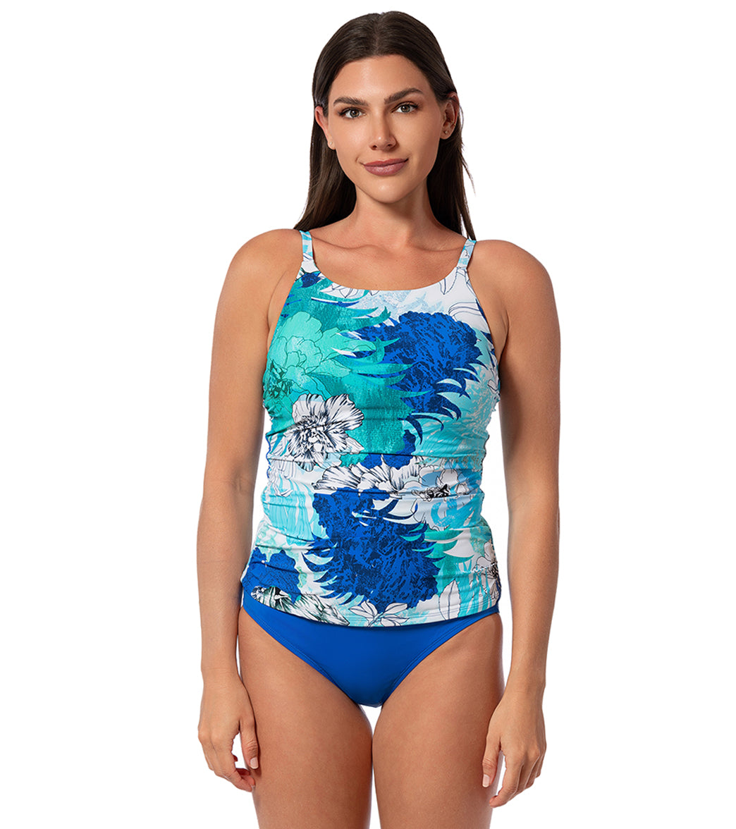 Jantzen Women's Glowing Fields Lauren Tankini Top、mySite、noshort