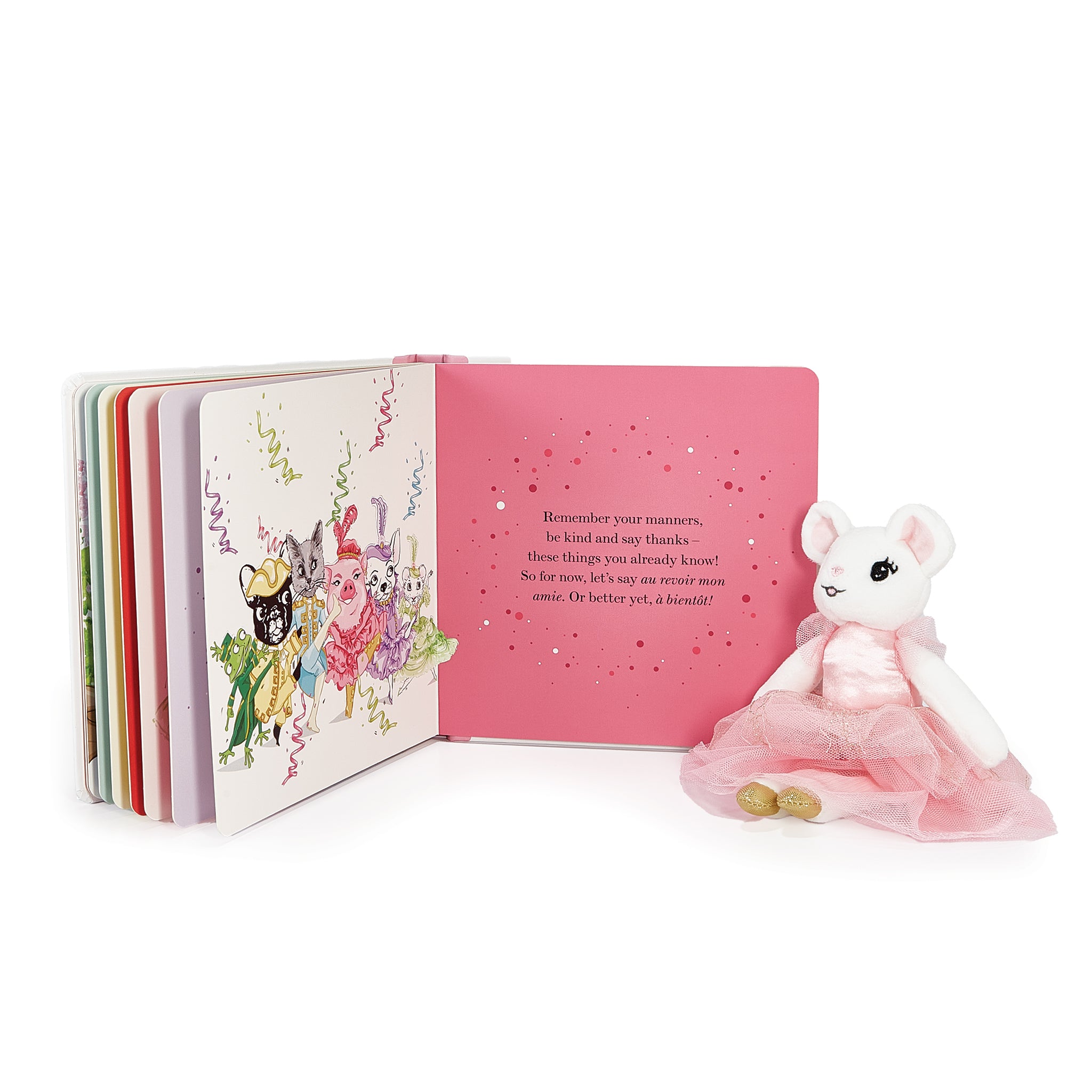 Claris The Mouse: Claris Says Merci & Pink Mini Plush Doll Book Bundle、mySite、g9winljtr