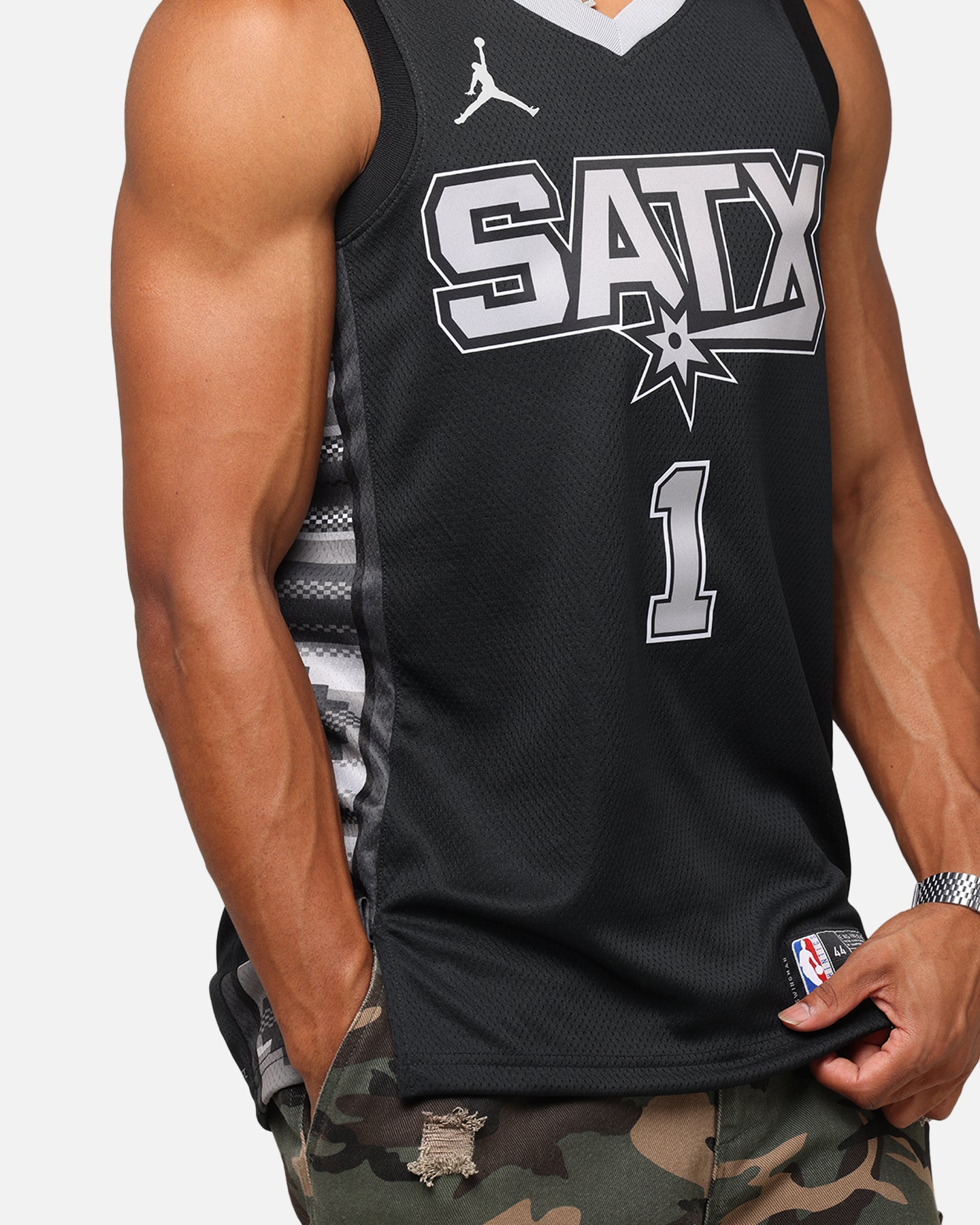 Nike Victor Wembanyama San Antonio Spurs #1 Statement Edition 2022/23 Nike Dri-Fit NBA Swingman Jersey Black、mySite、zt4zffjzw