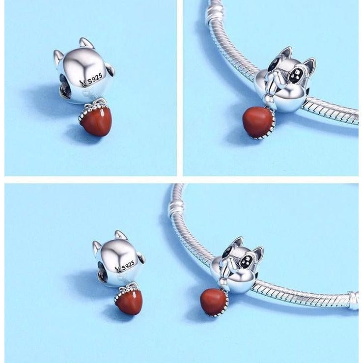 Bunny, Chipmunk, Raccoon & Owl Charms for Pandora Style Bracelets Sterling Silver、mySite、g9winljtr