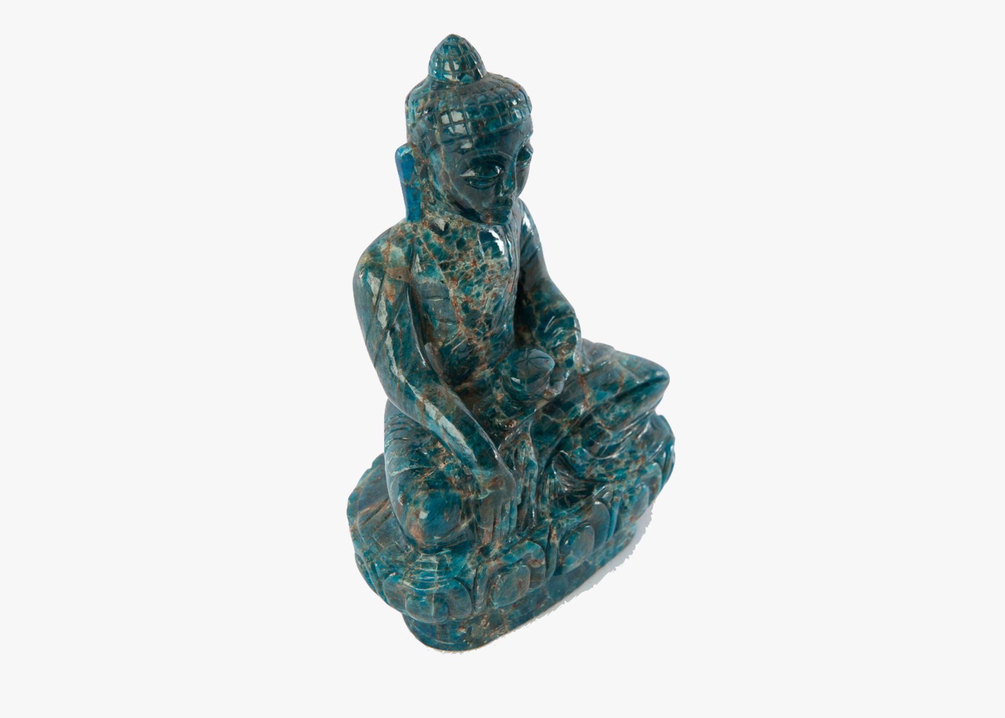 Sitting Buddha - Blue Apatite (Small, 17cm)、mySite、topwebapps