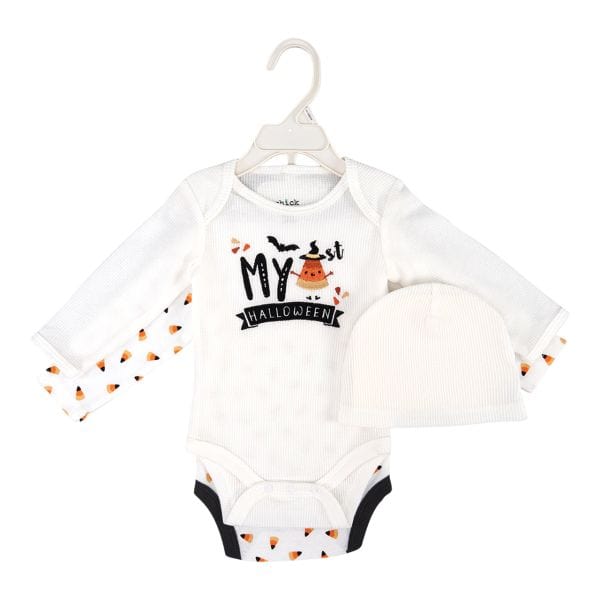My First Halloween 3 piece Long sleeve Bodysuit/Hat、mySite、g9winljtr