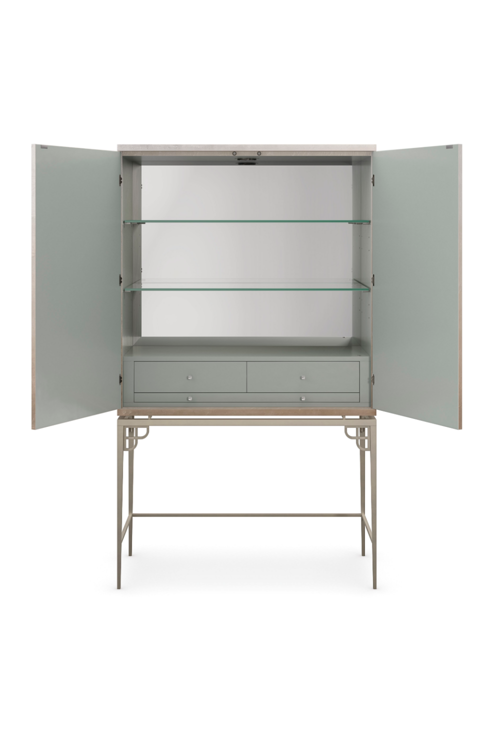 Silver Leaf Bar Cabinet | Caracole Oleander、mySite、neckold