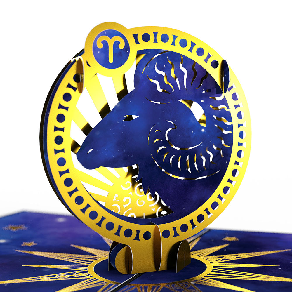 Aries Zodiac Birthday Pop-Up Card、mySite、solidvoid