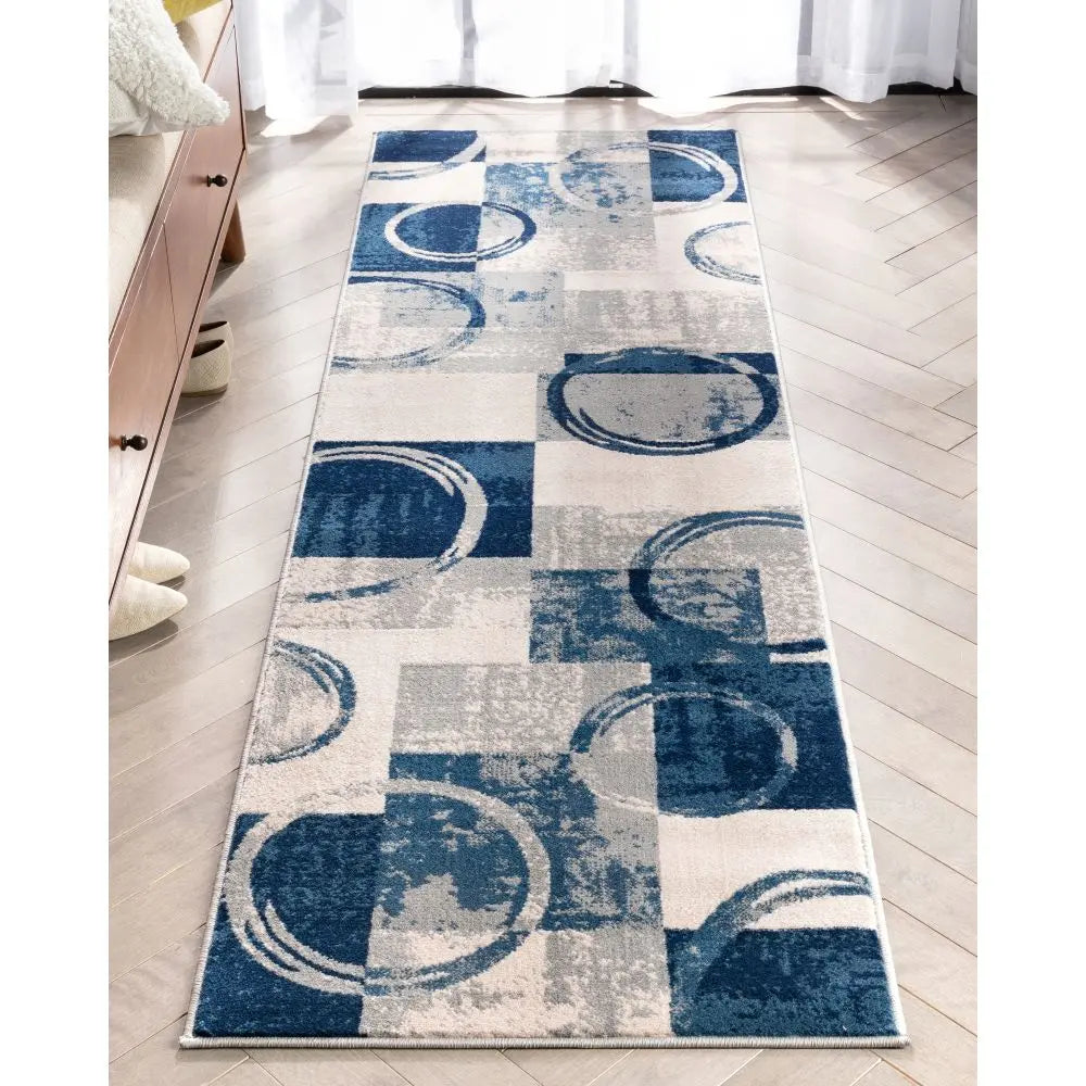 Shai Modern Geometric Grey Blue Rug、mySite、gigharbornorthrealestate