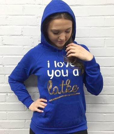 Sequin I Love You A Latke Women’s Hoodie Sweatshirt、mySite、topwebapps