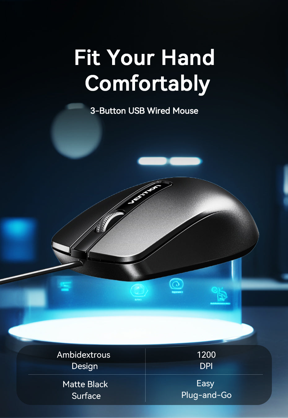3-Button USB Wired Mouse