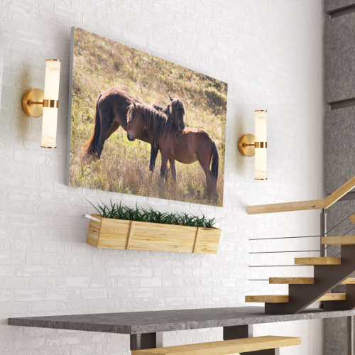 Golden and Elegant Resin Wall Sconce,Set of 2,Modern Vertical Light Fixture for Bathrooms, Hallways, and Bedrooms (Only Inoor)、、eastwooduniform