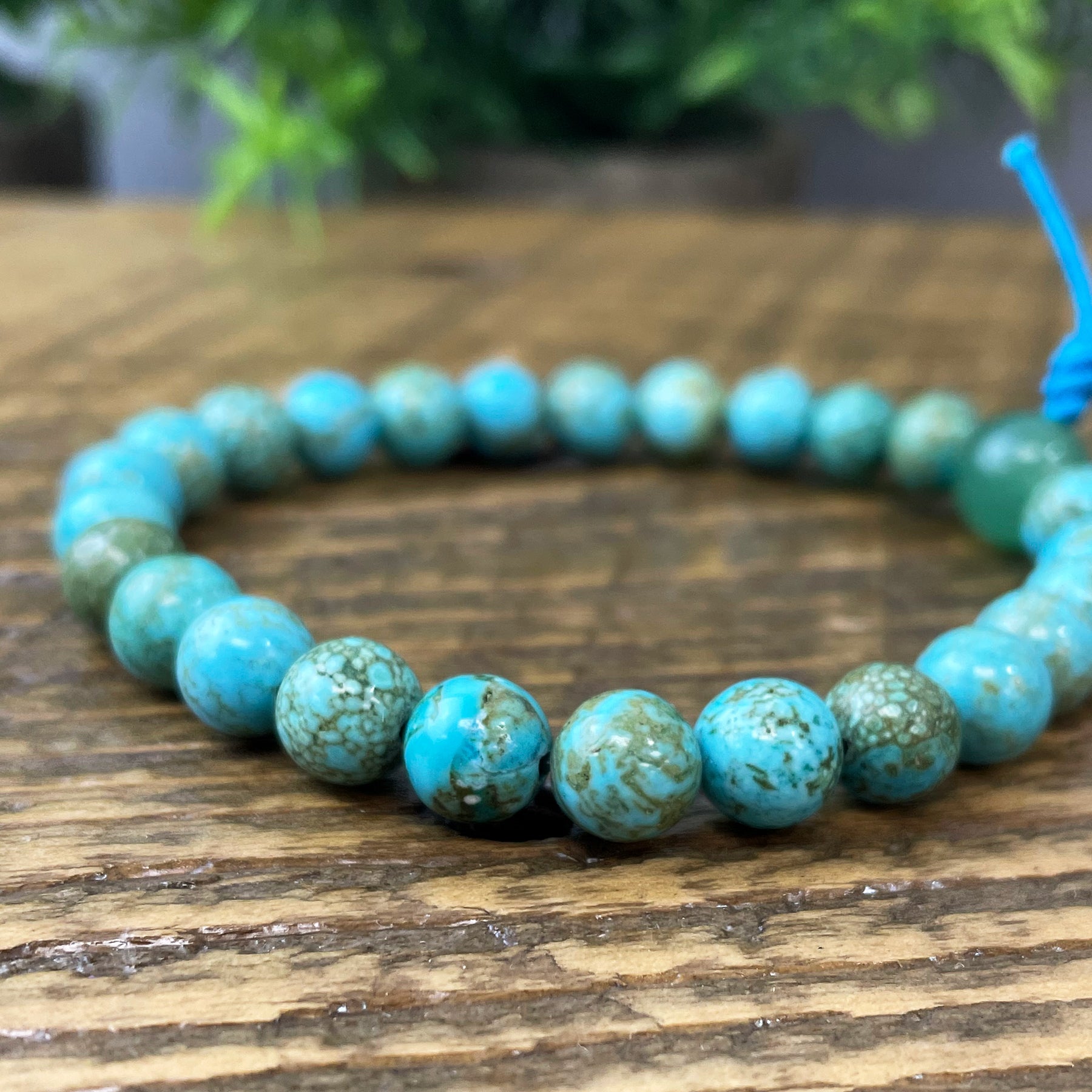 8mm Turquoise Stretchy Mala、mySite、topwebapps
