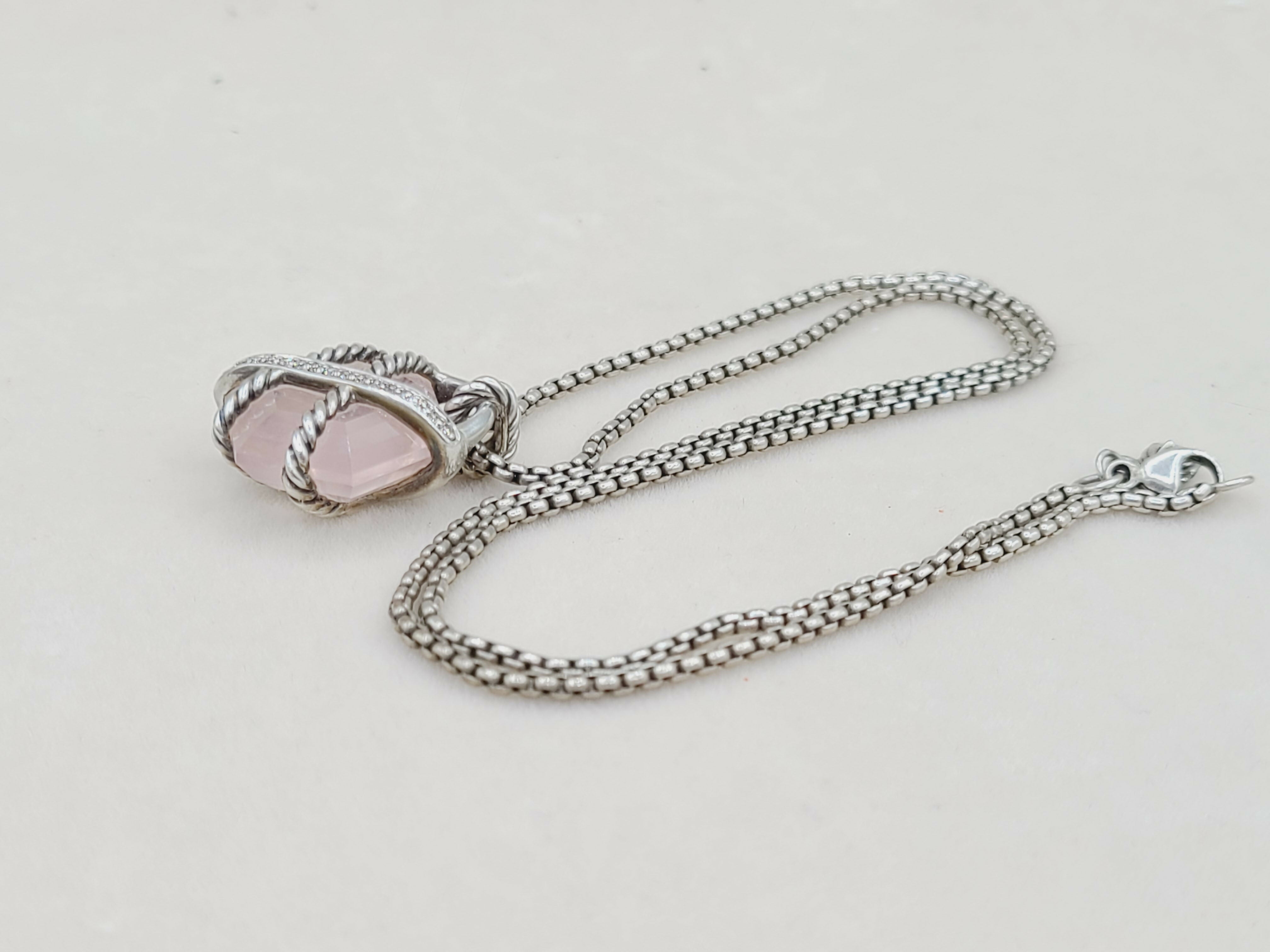 David Yurman Cable Wrap Necklace 16mm Rose Quartz、mySite、hinf8tx79