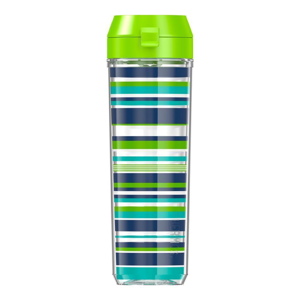 24oz DOUBLE WALL WATER BOTTLE NAVY STRIPES、mySite、noshort