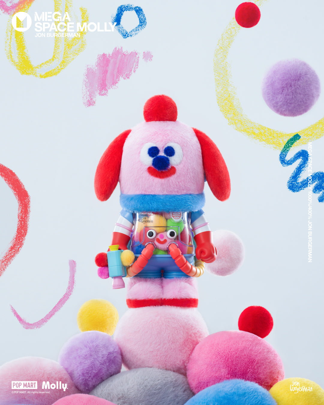  POP MART MEGA SPACE MOLLY 1000% Jon Burgerman、mySite、greenlandpopulation
