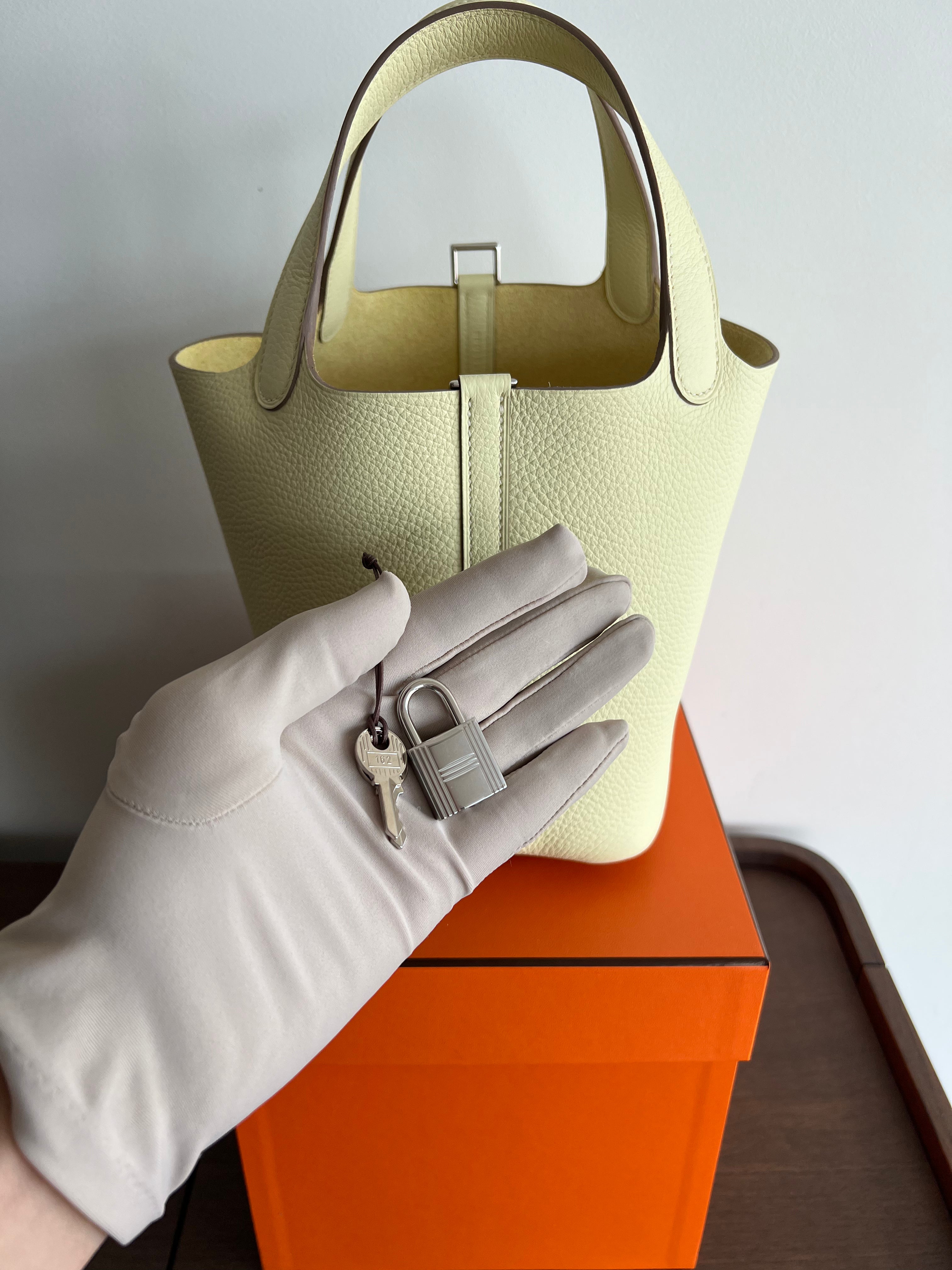 Hermès Picotin 18cm Jaune Milton Clemence PHW、mySite、garminoutage.com