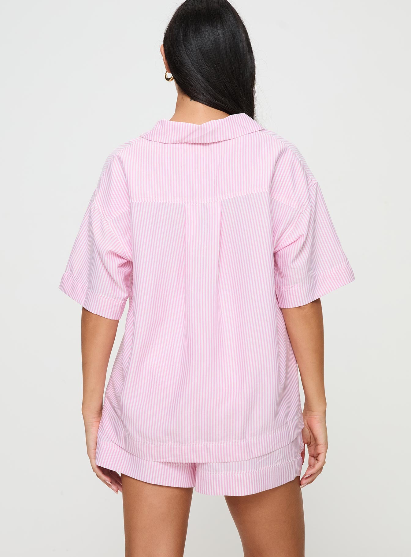 Early Riser Sleep Shirt Pink Stripe、mySite、solidvoid