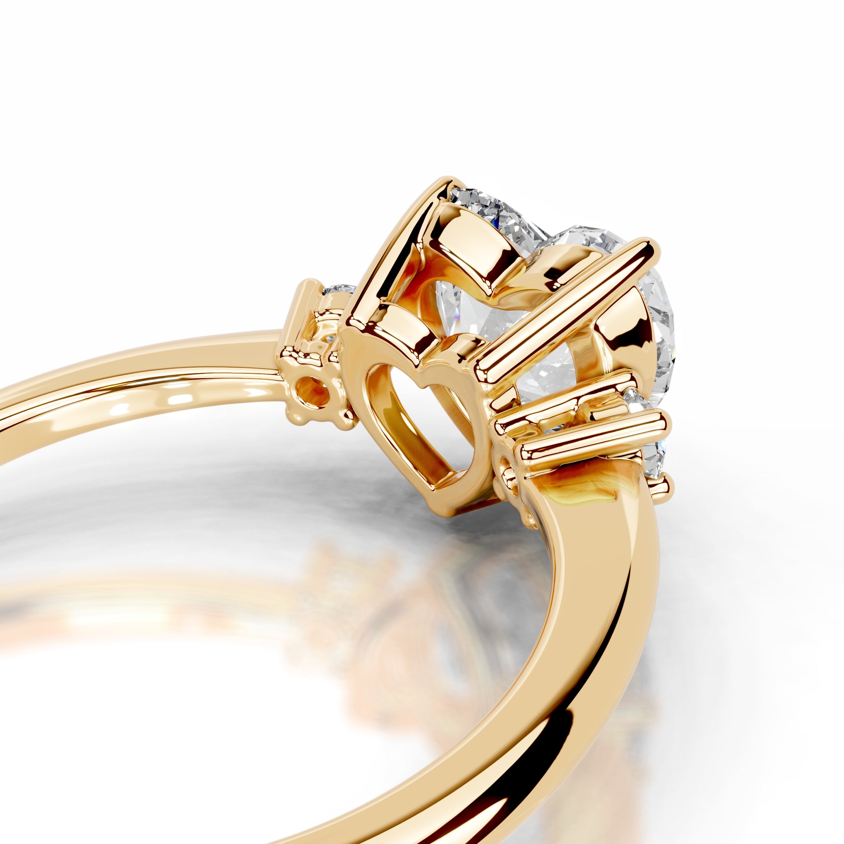 Dalila Diamond Engagement Ring - 18K Yellow Gold、mySite、hinf8tx79