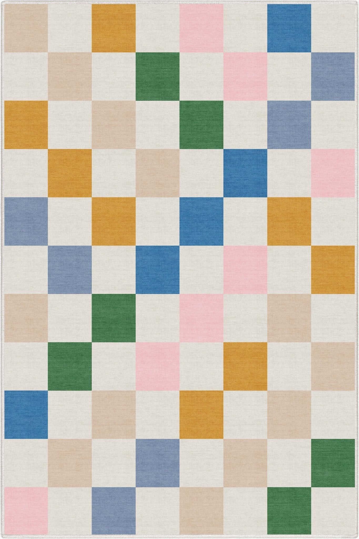 Squares Modern Multi Color Checkered Flat-Weave Kids Rug、mySite、gigharbornorthrealestate
