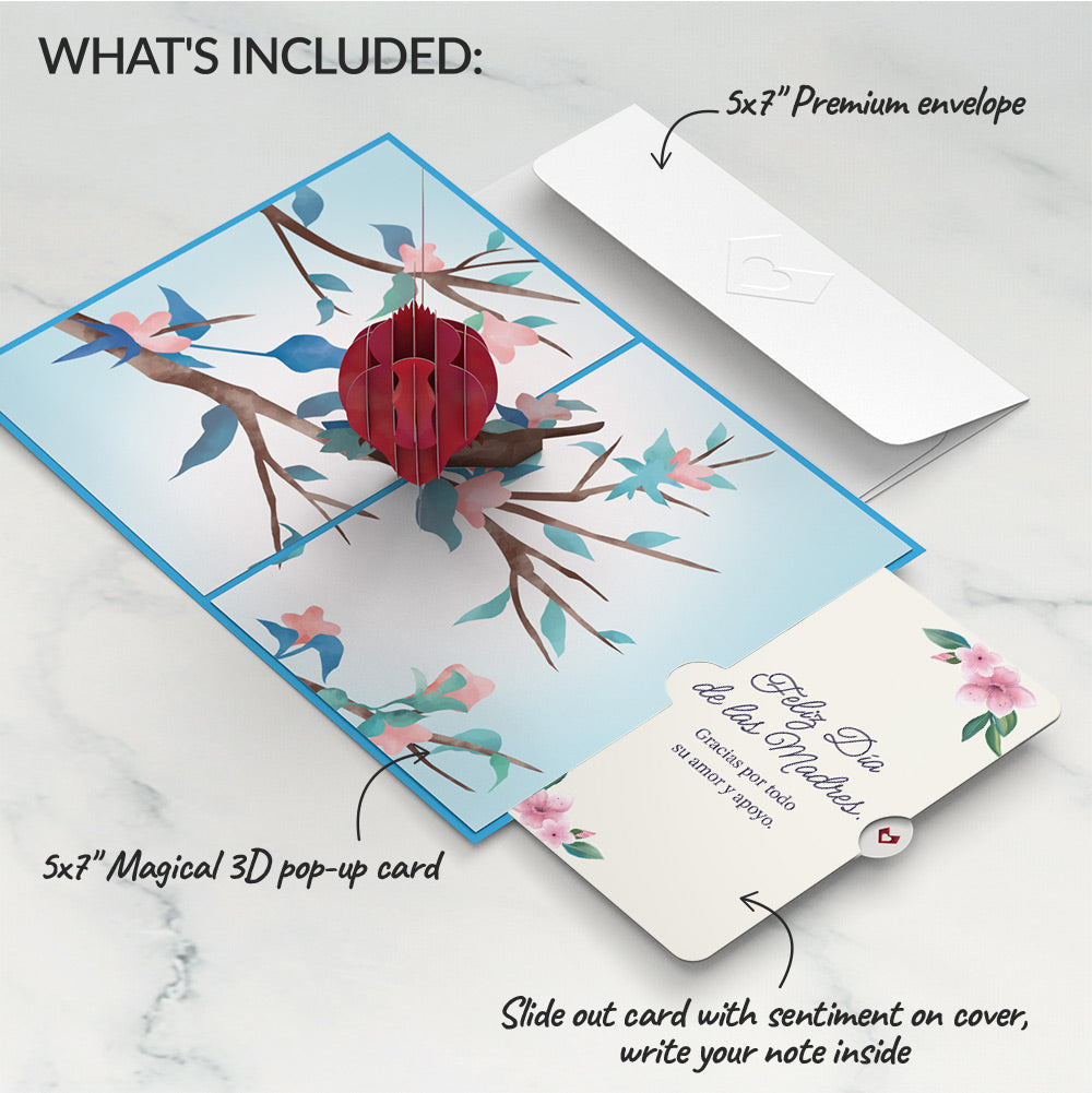 Love Cardinal Mother's Day Pop-Up Card and Sentiment Set for Spanish Mom、mySite、solidvoid