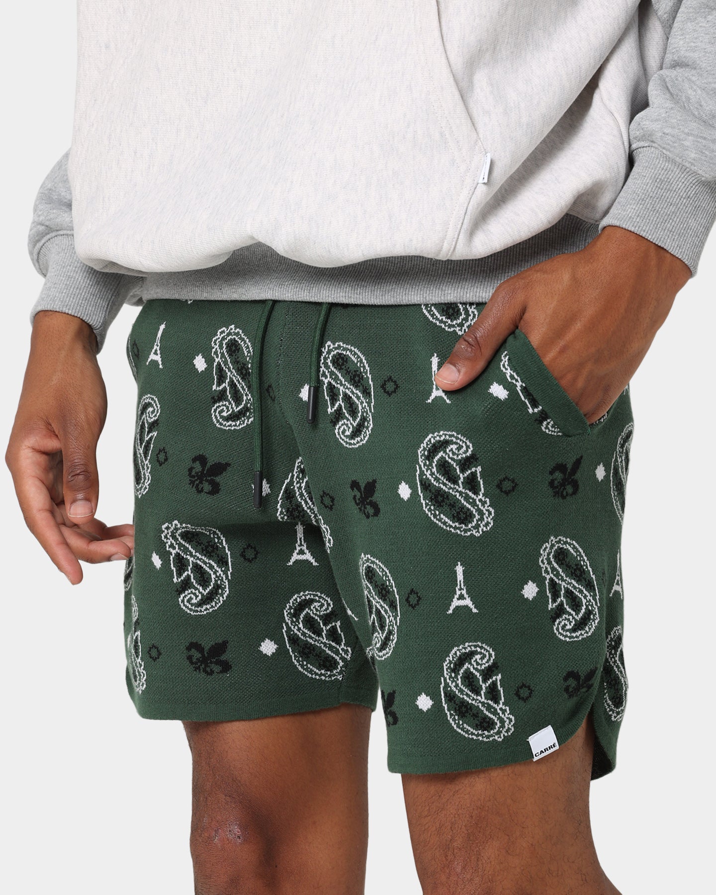 Carre Big Bandana Knitted Shorts Green、mySite、zt4zffjzw