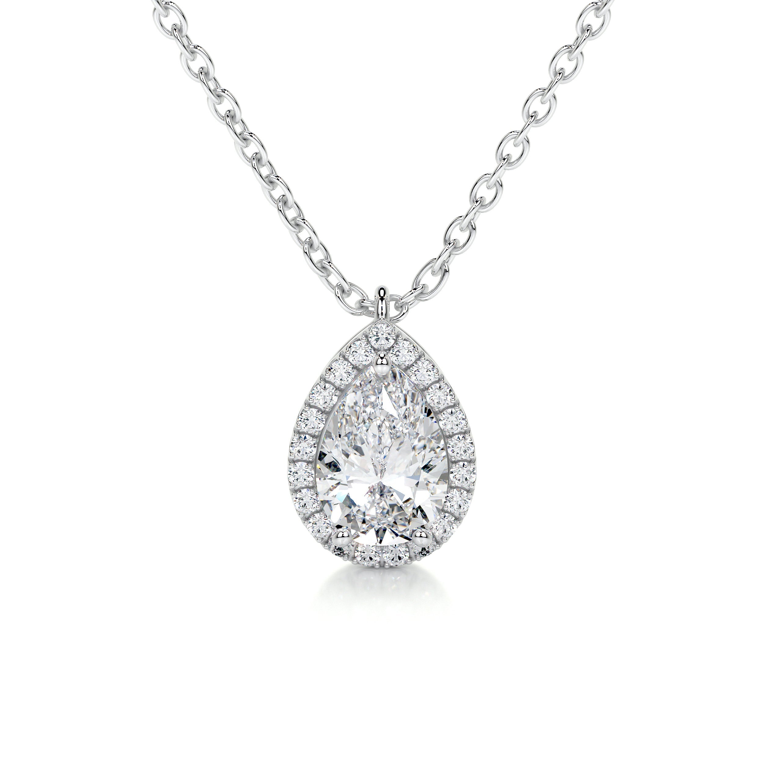Nancy Lab Grown Diamond Pendant -18K White Gold、mySite、hinf8tx79