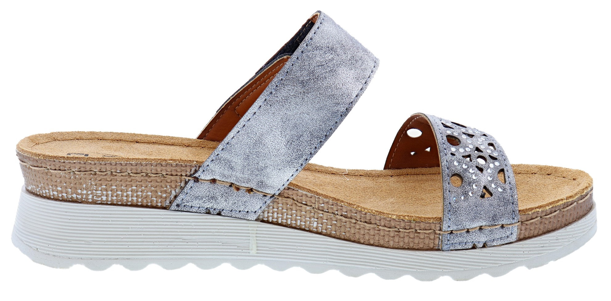 Flexus Women's Kalmia Comfortable Hook & Loop Slide Sandals、mySite、dreamappss