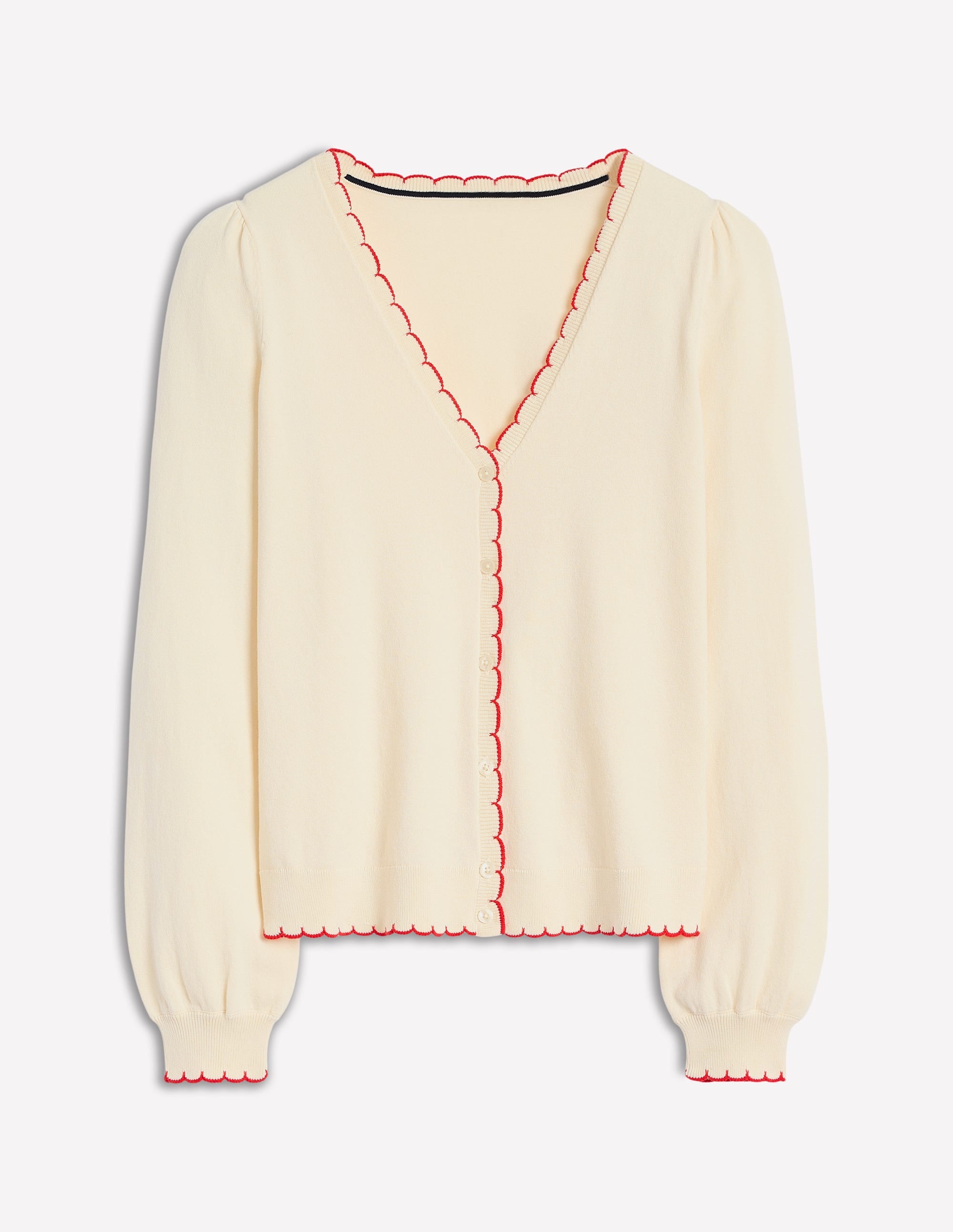  Pru Scallop Trim Cardigan-Warm Ivory、mySite、ashleygrahame