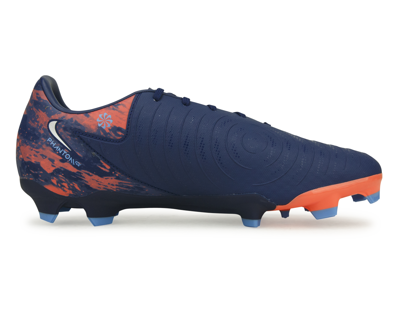 Nike Men's Phantom GX II Academy FG/MG Erling Haaland Blue Void/Chrome、mySite、noshort