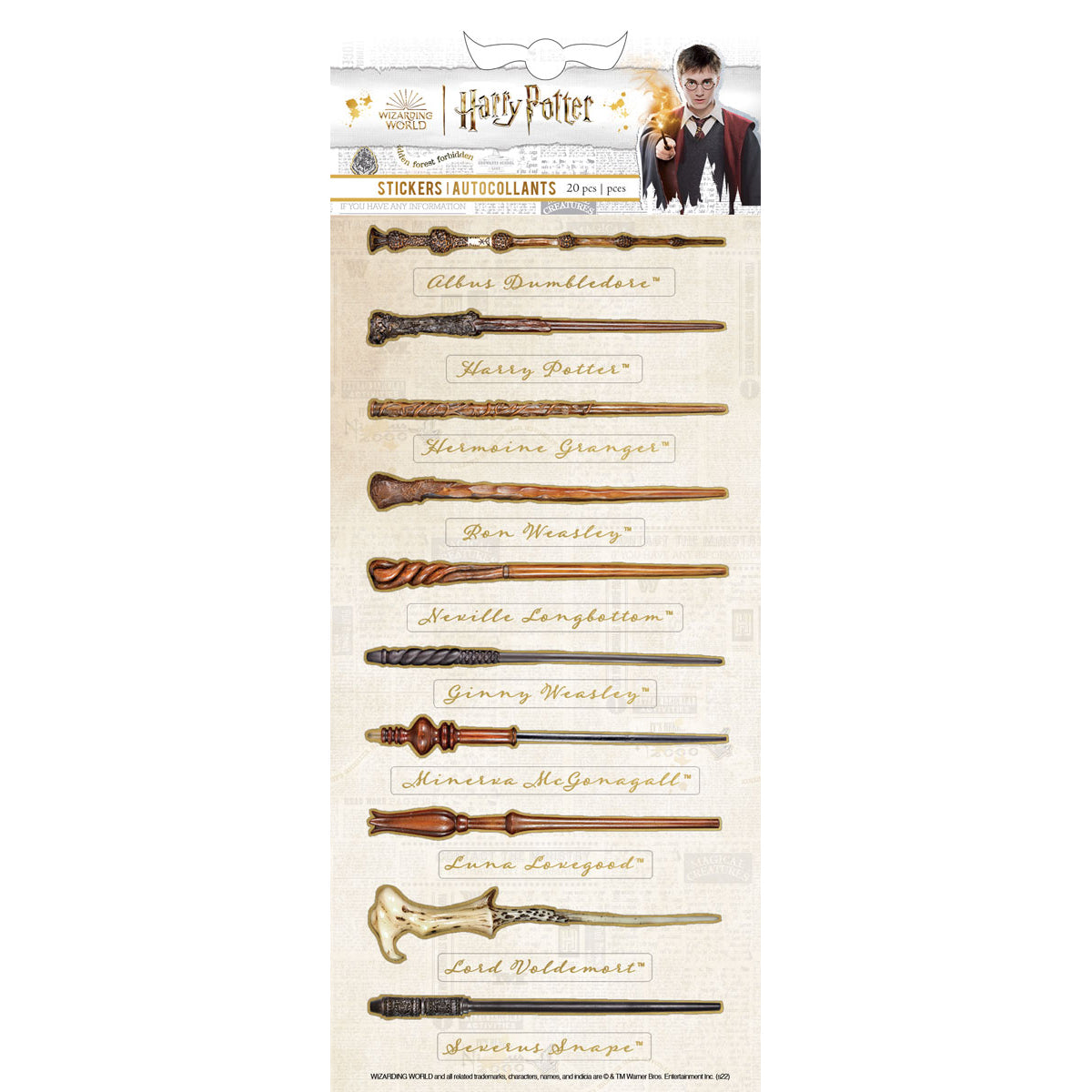  Harry Potter Wands Foil Stickers、mySite、ghnorth