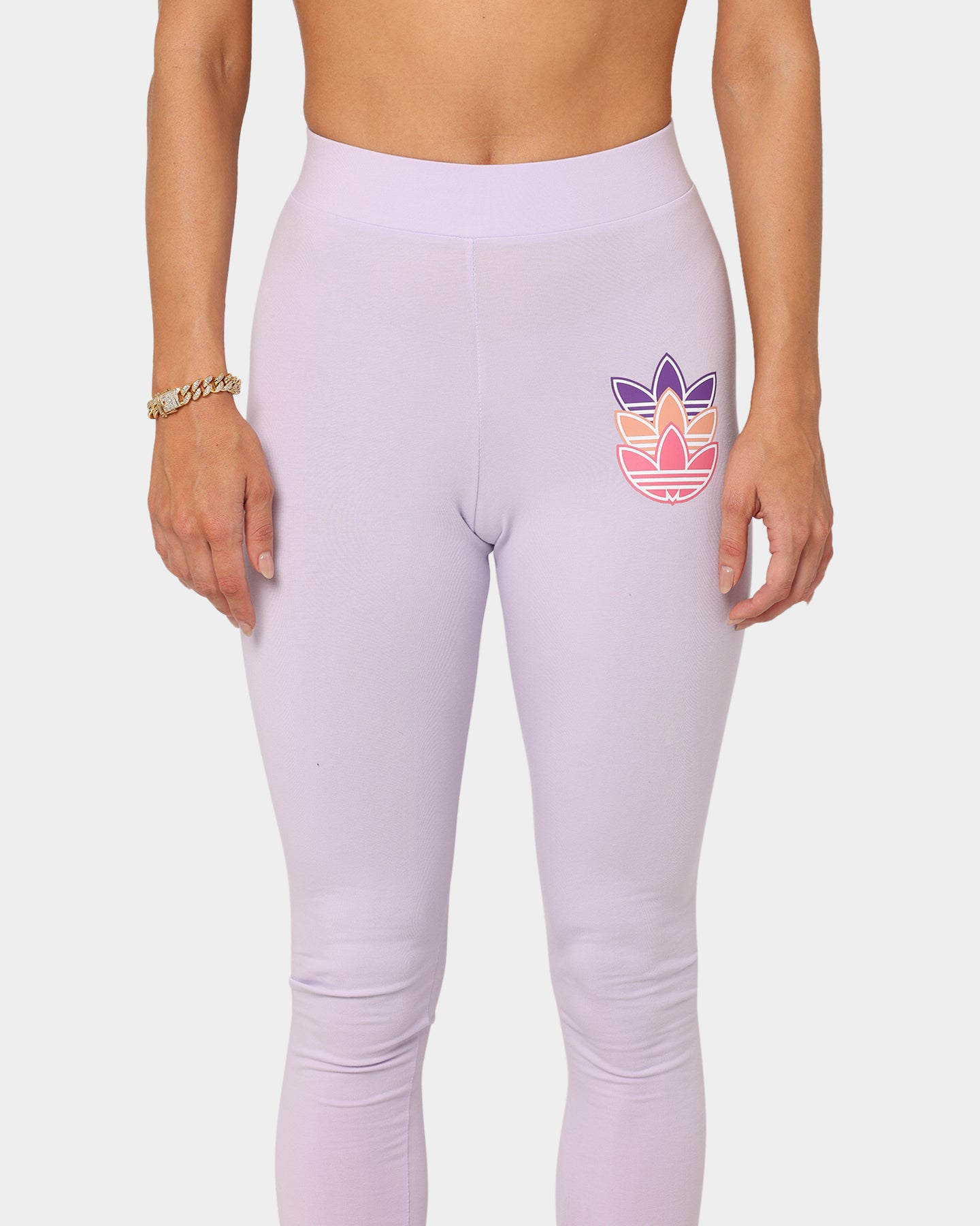 Adidas Women's Logo Play Leggings Purple Print、mySite、zt4zffjzw