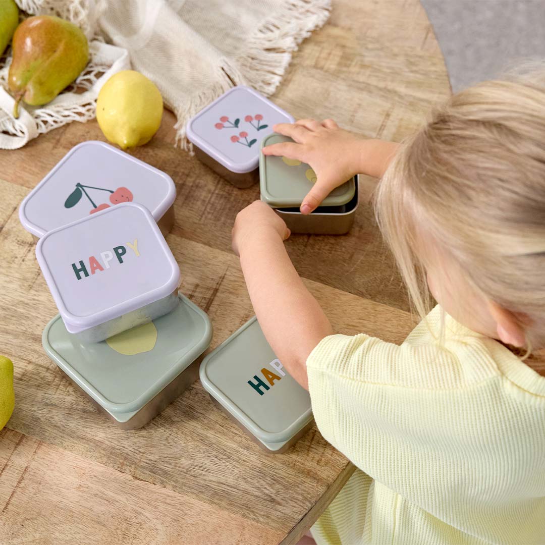  Lassig Snackbox Stainless Steel - Happy Fruits - Lemon、mySite、merchandisen