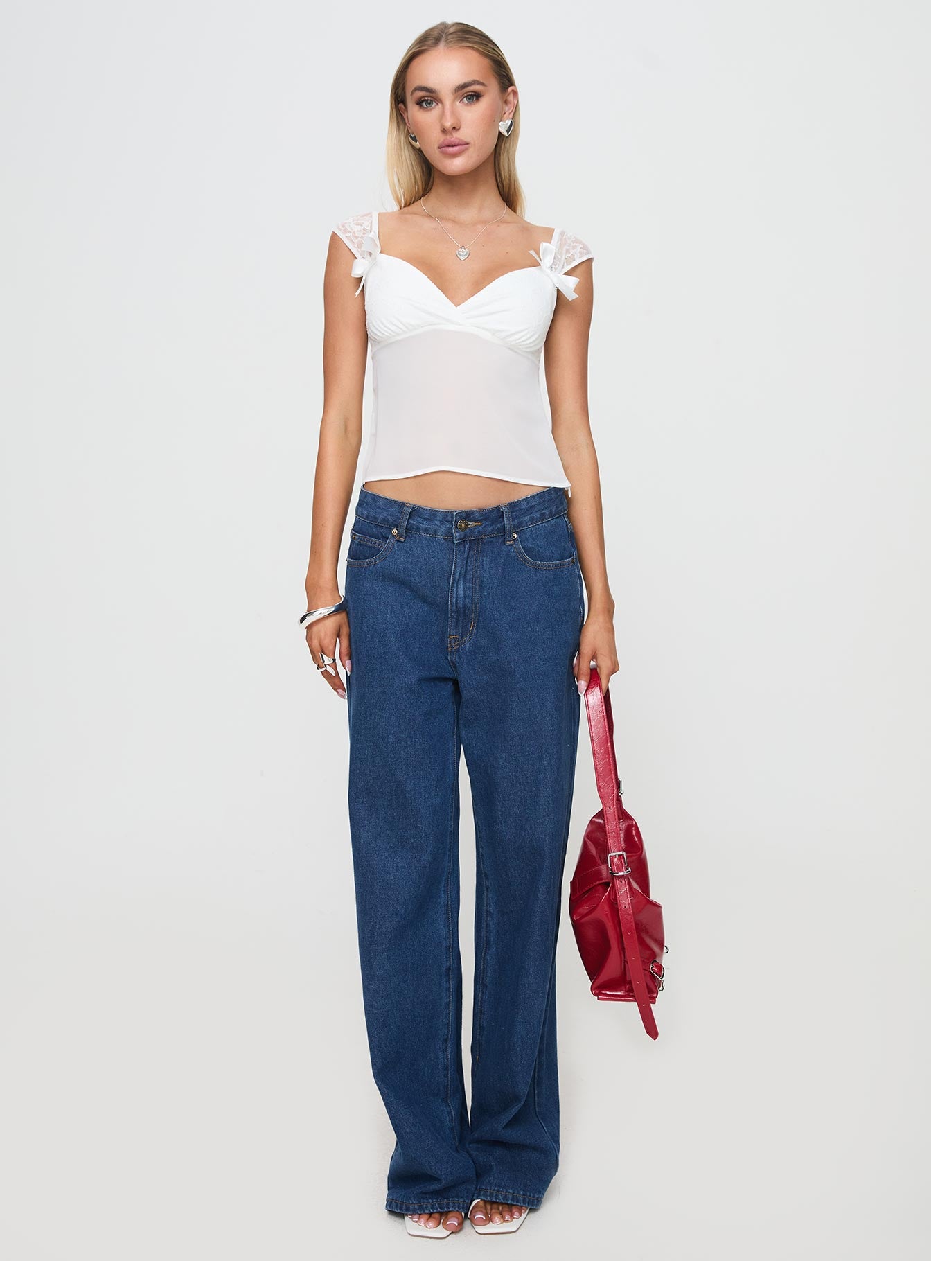 Fairhaven Bow Detail Top White、mySite、solidvoid