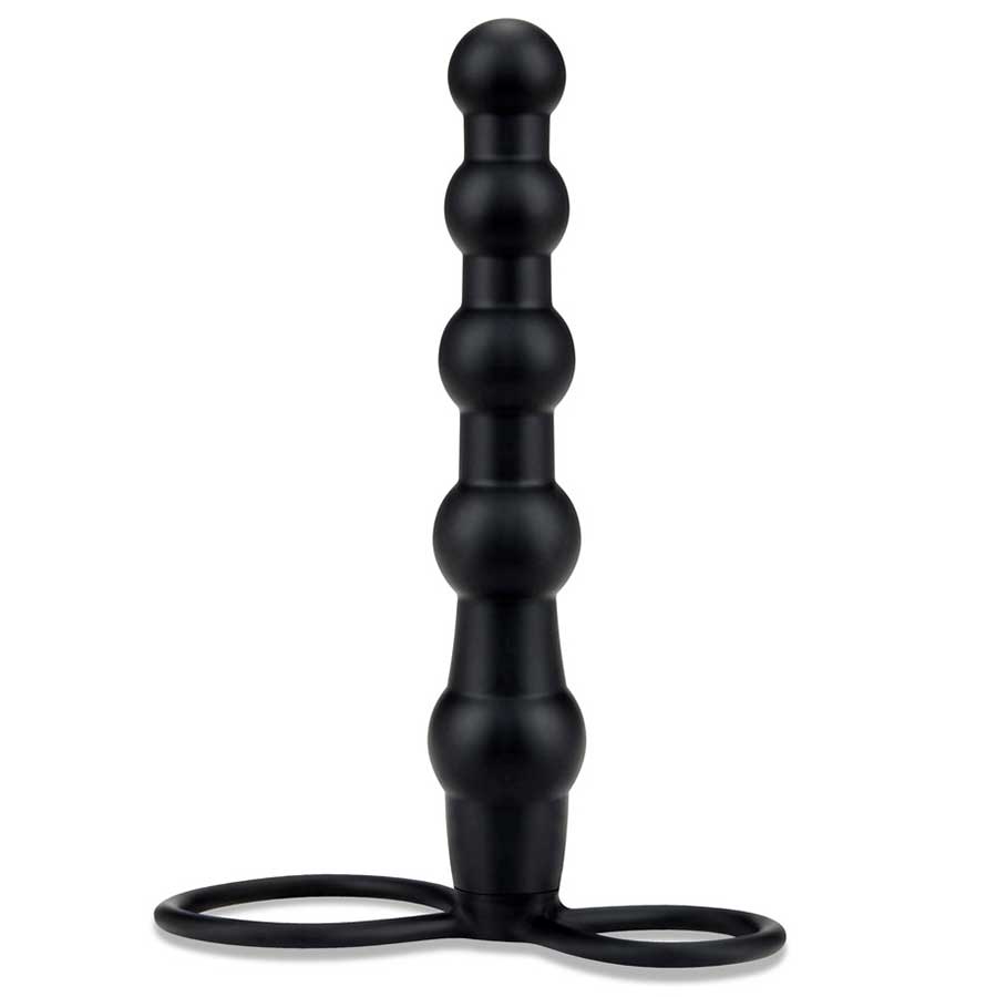 Mojo Bumpy Black Silicone Double Penetration Cock Ring、mySite、bottomscart