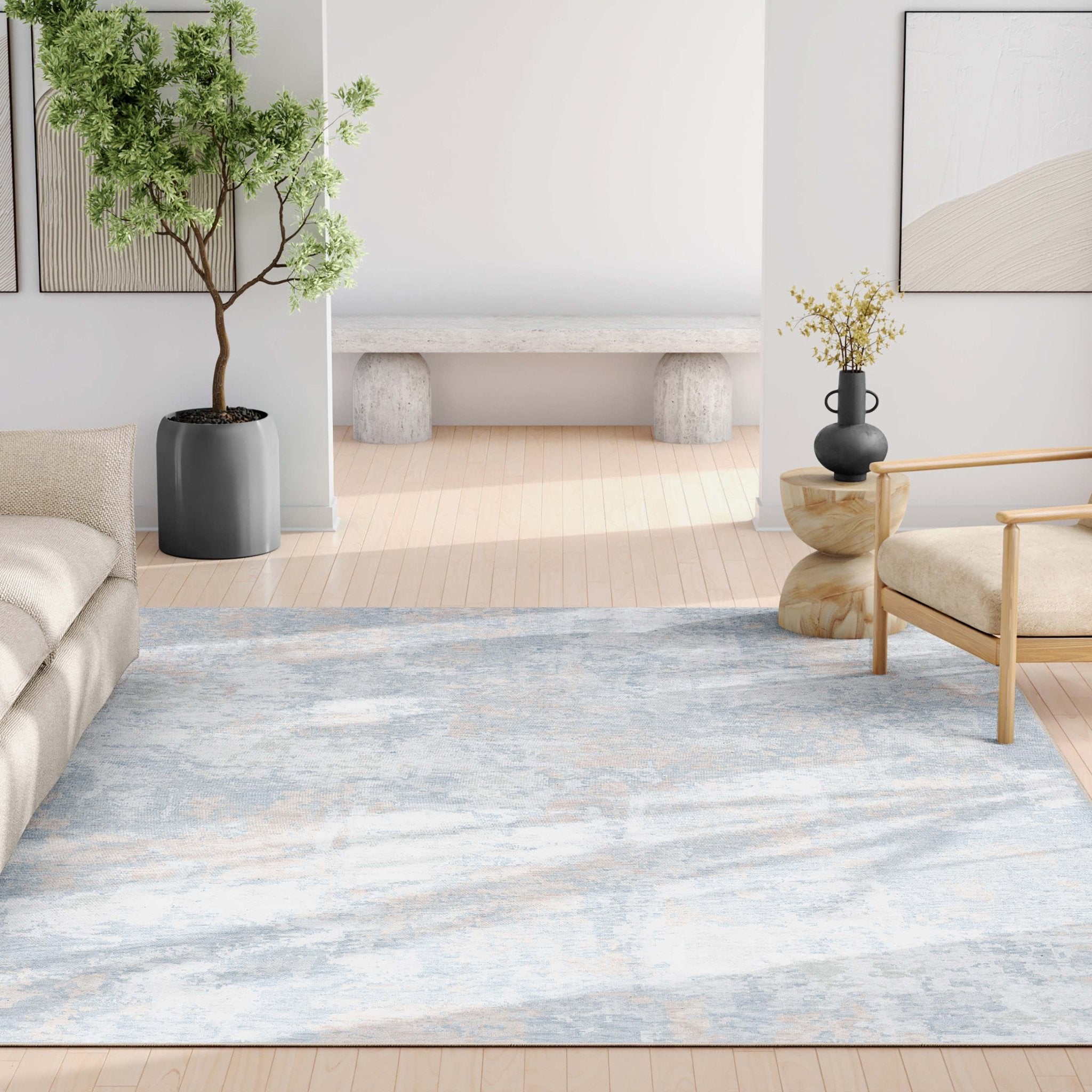 Marrakech Abstract Brushstroke Flatweave Rug、mySite、gigharbornorthrealestate