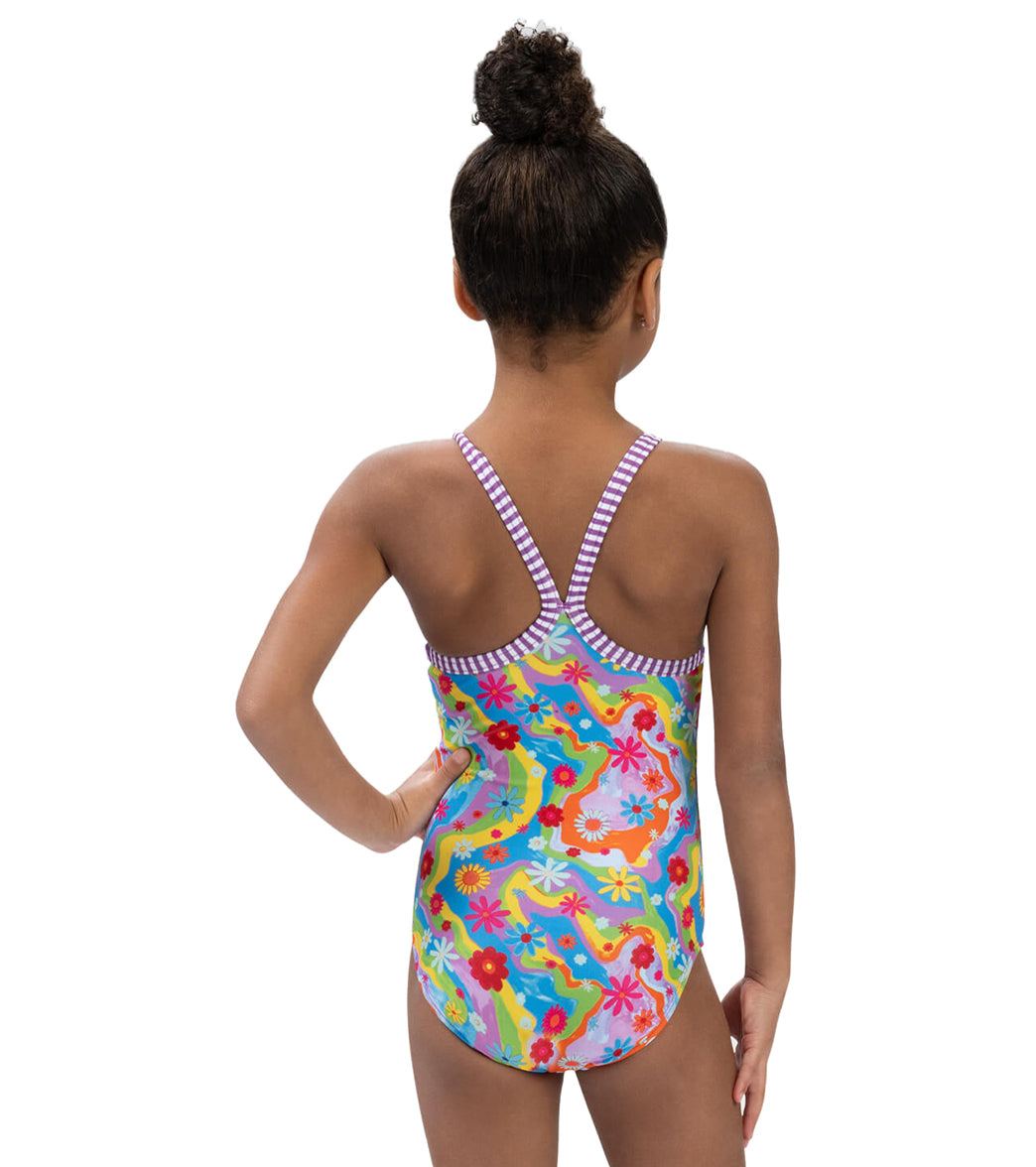 Dolfin Girls' Buttercup Printed One Piece Swimsuit (Toddler, Little Kid)、mySite、noshort