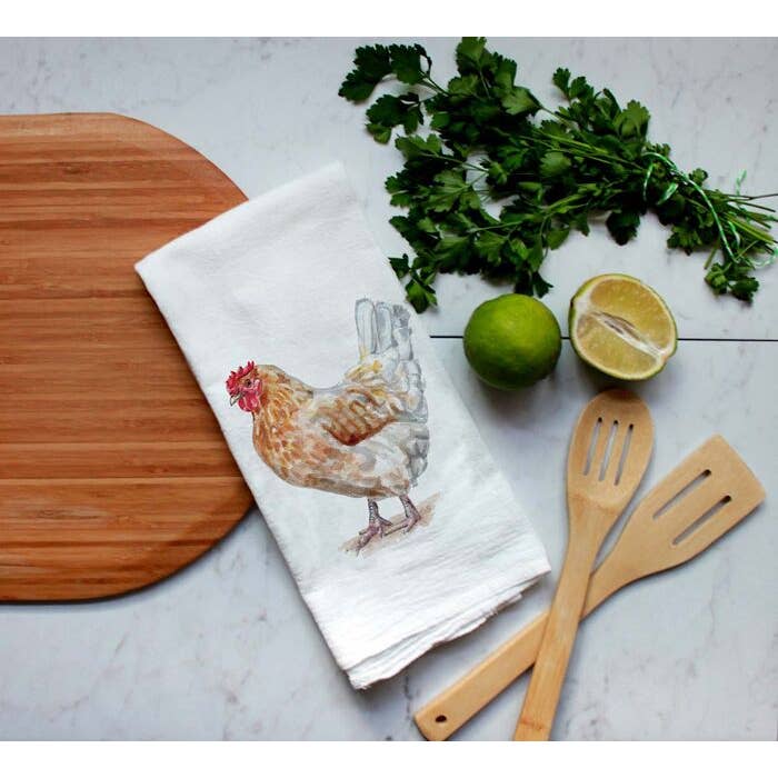 Closeout Farm Animal Watercolor Flour Sack Tea Towels-Rabbits, cows, horse, chicken、mySite、g9winljtr