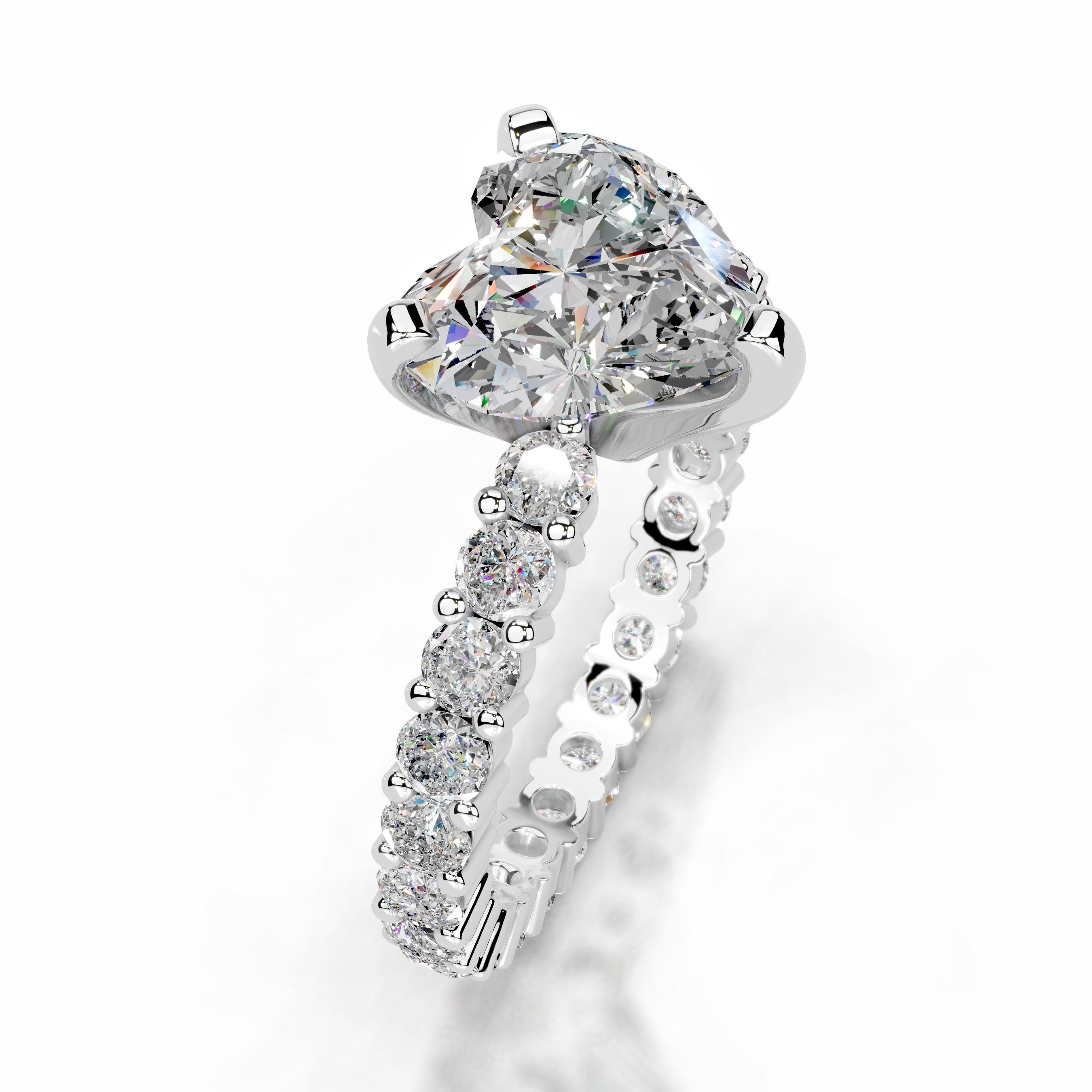 Jenna Moissanite & Diamonds Ring - 18K White Gold、mySite、hinf8tx79