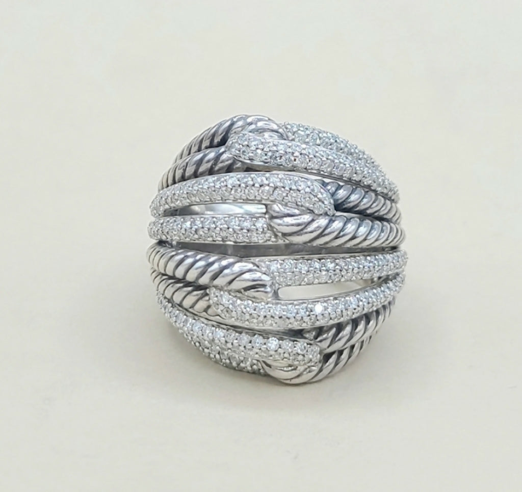David Yurman Labyrinth Quadruple-Loop Ring 鈥?Diamonds、mySite、hinf8tx79