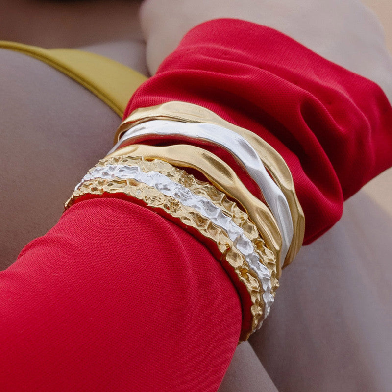 Molten Hand Cuff | 14K Gold Plated、mySite、camillekostekn