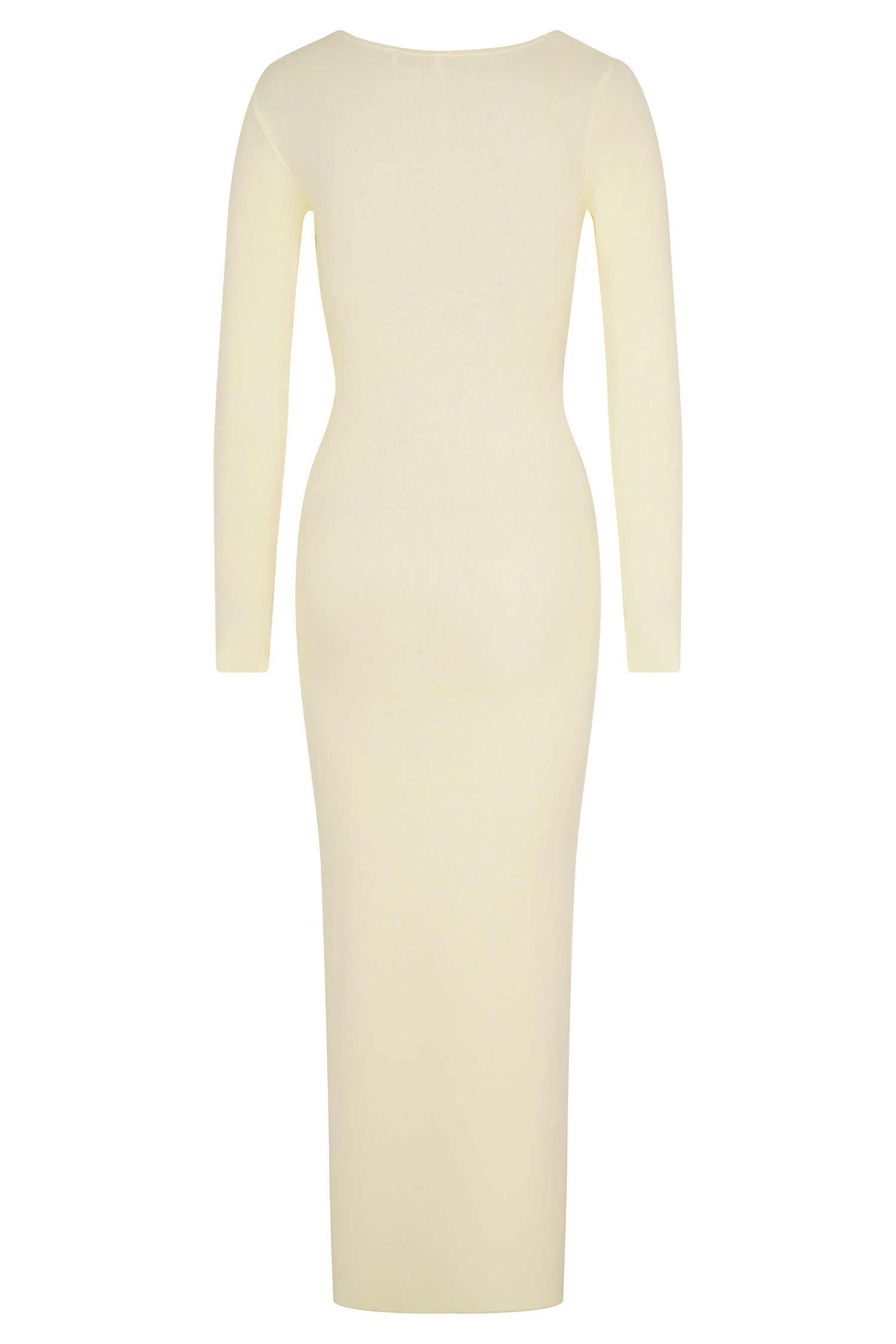 Culver Draped Twist Knit Midi Dress - Cream、mySite、solidvoid