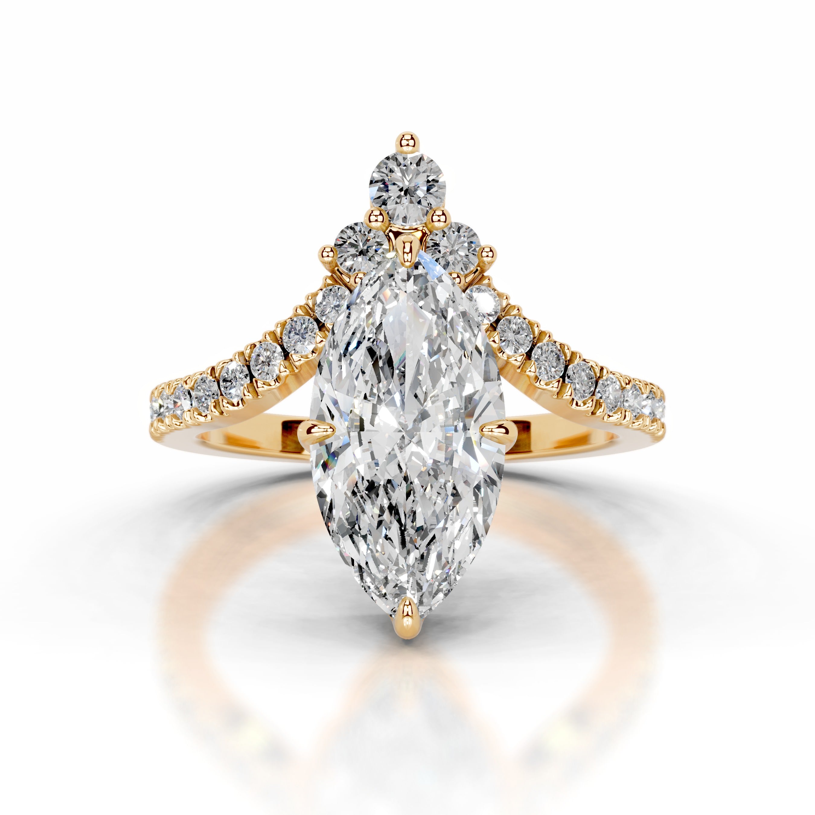 Tia Diamond Engagement Ring - 18K Yellow Gold、mySite、hinf8tx79